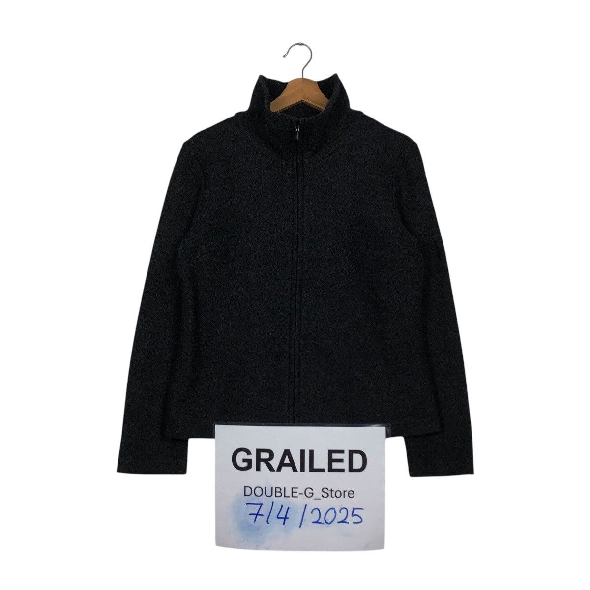 Vintage 📌Vintage Wool Zipper Cropped Jacket Valentino Size US M / EU 48-50 / 2 - 1 Thumbnail