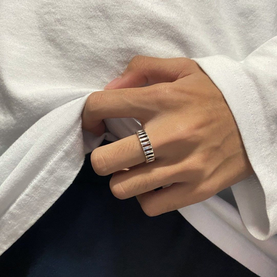 Jewelry Vintage Jewelry Rings Open Size Chrome Ring (Size 7-13) Size ONE SIZE - 3 Thumbnail