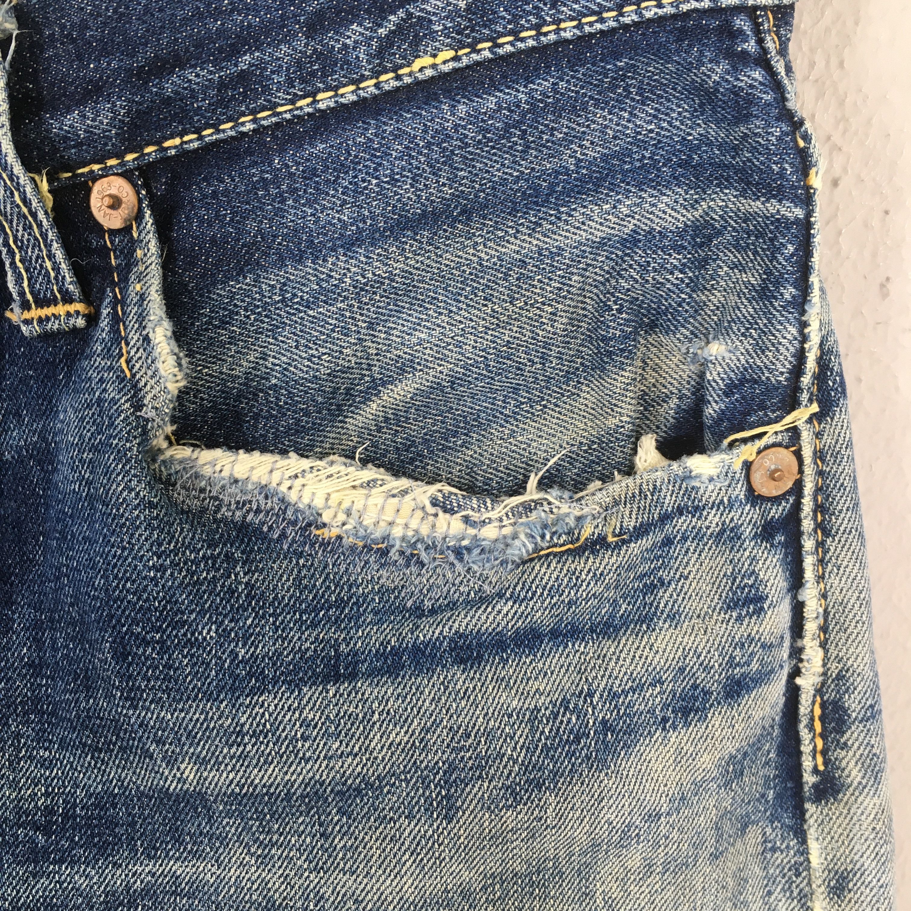 Eternal Size 28x29 Vintage 90s Sewing Chop Crafted Japan Jeans S97 Size US 28 / EU 44 - 8 Thumbnail