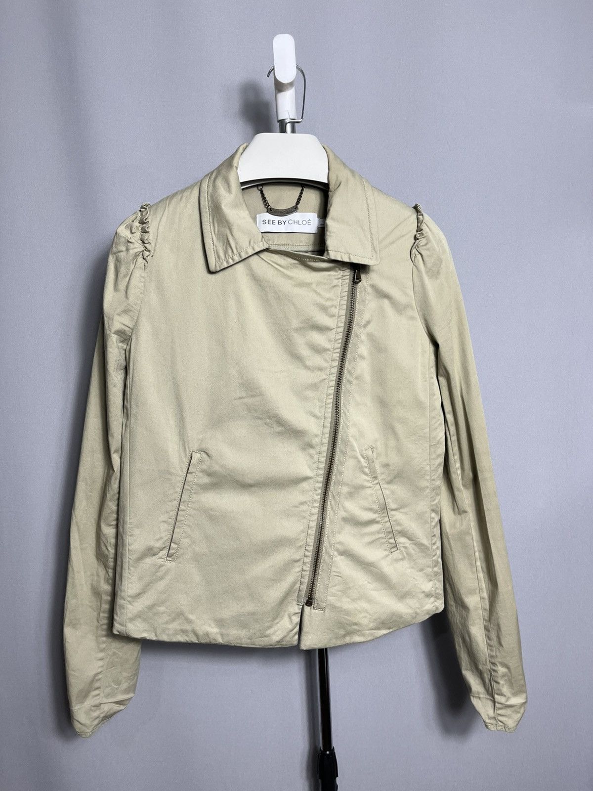 See by Chloe See by Chloe Beige Zip Jacket Womans Cotton Size M / US 6-8 / IT 42-44 - 1 Thumbnail