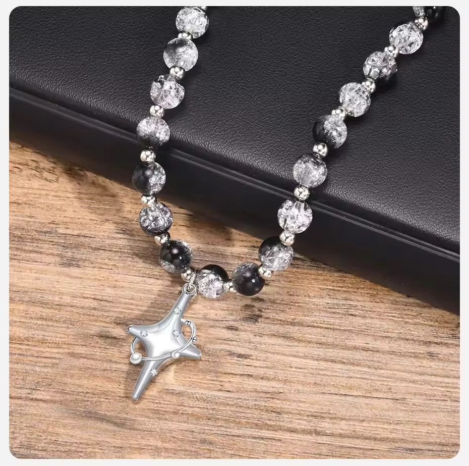 Jewelry Star Pendant Beads Necklace Size ONE SIZE - 4 Thumbnail