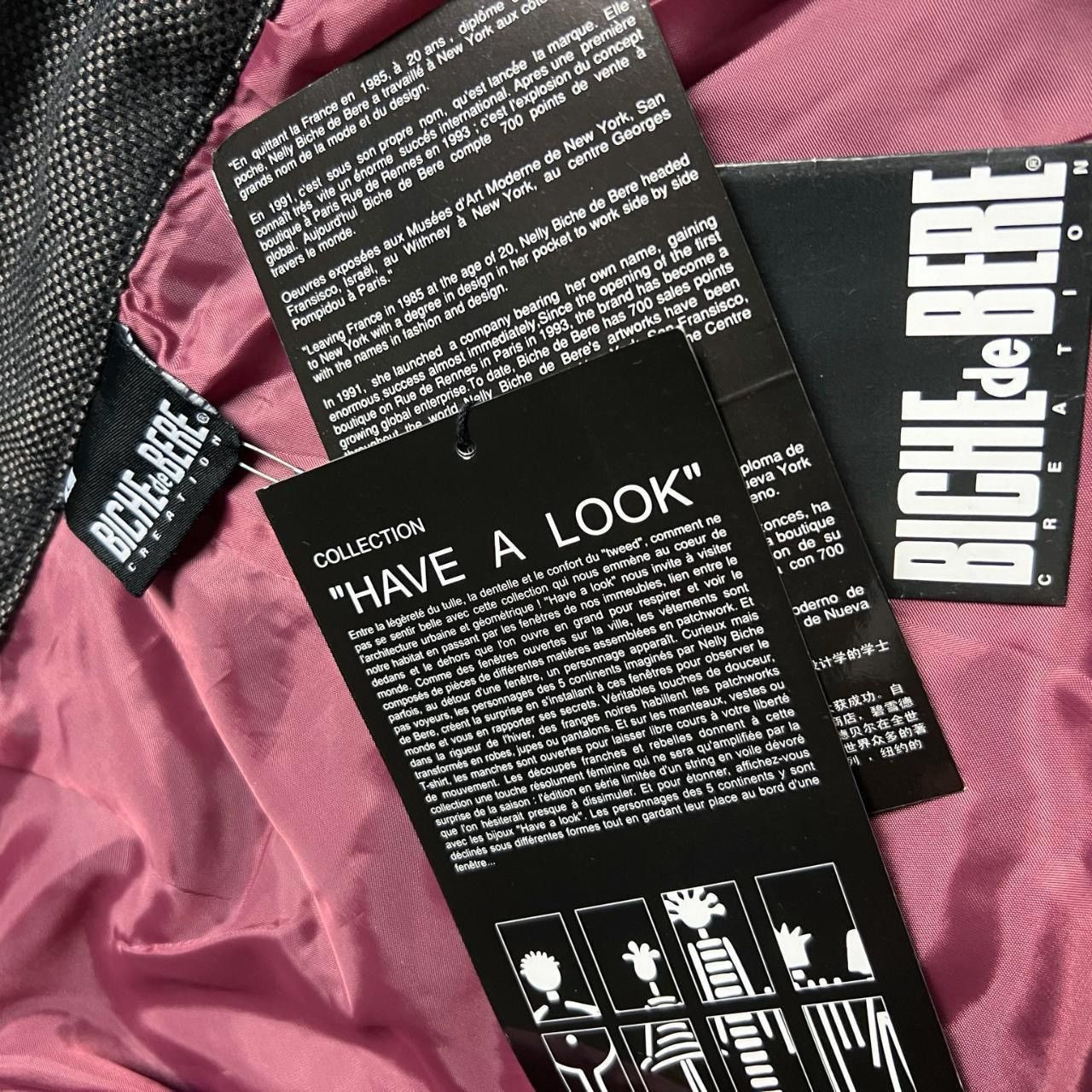 Designer × Vintage 00s NWT Biche De Bere raw distress edge handkerchief pants Size 33" - 2 Thumbnail