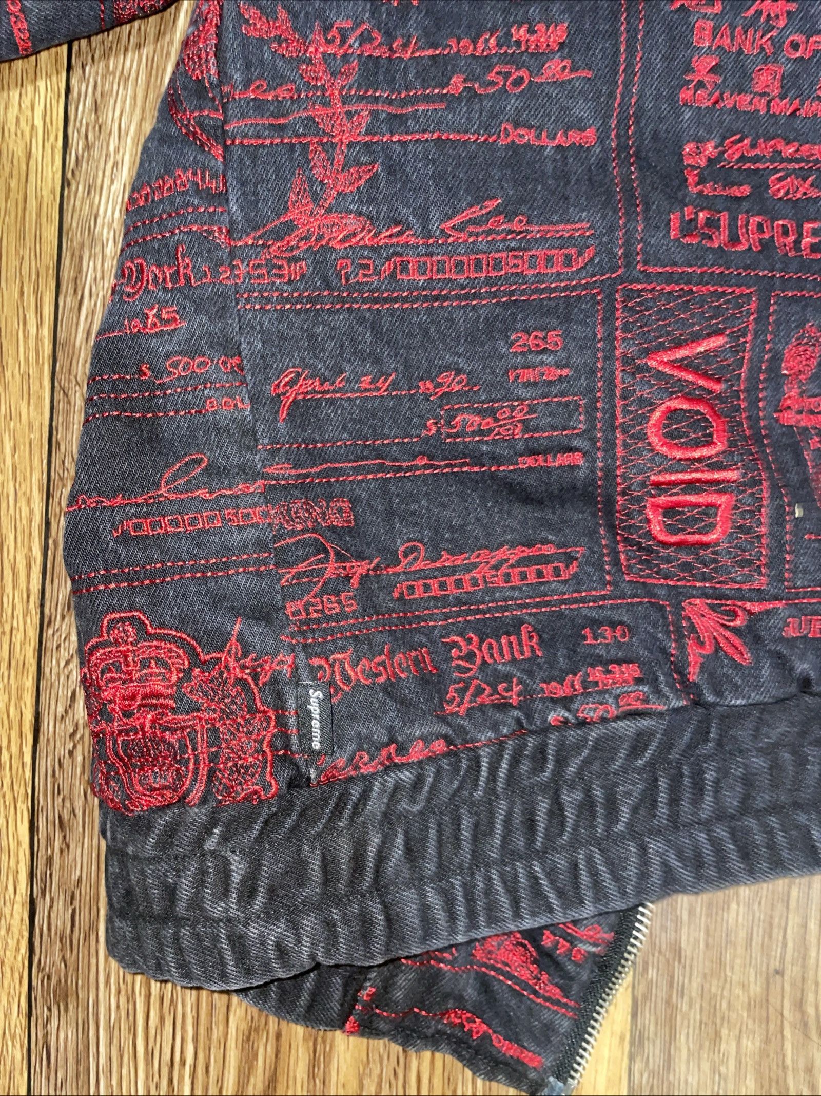 Supreme Supreme Check void embroidered denim Bomber jacket Size US M / EU 48-50 / 2 - 5 Thumbnail