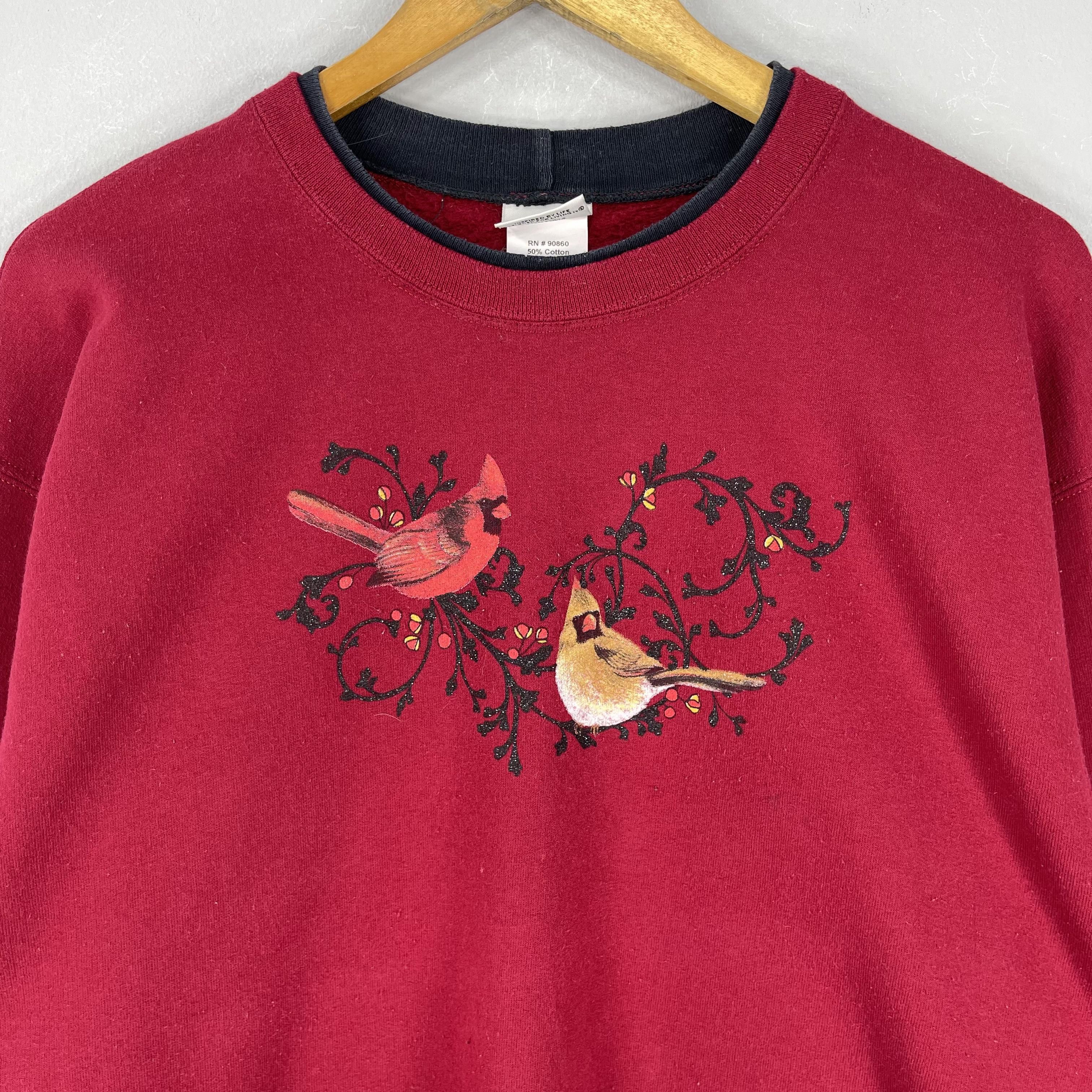 Habitat Vintage Red Cardinal Birds Habitat Printed Sweatshirt Size US L / EU 52-54 / 3 - 2 Thumbnail