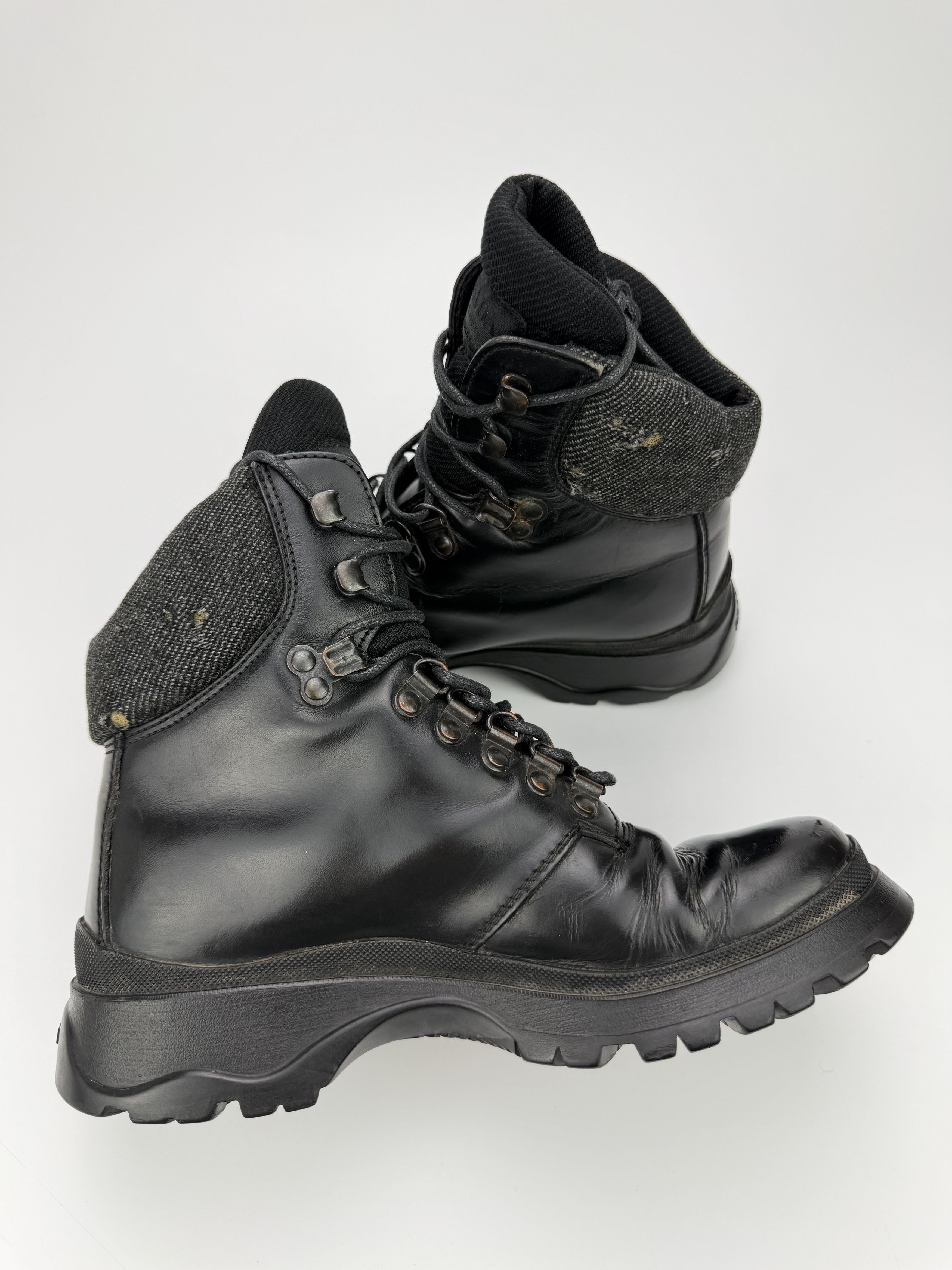 Prada Vintage Prada Vibram Heavy Leather Military Ankle Boots Size US 6 / IT 36 - 5 Thumbnail