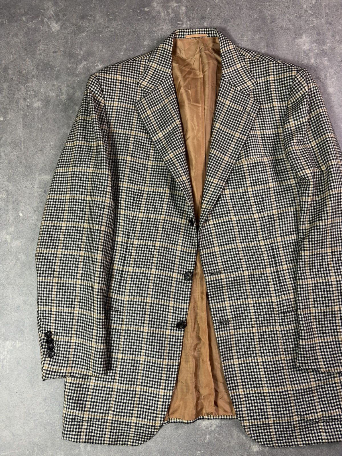 Kiton Kiton Napoli 100% Cashmere Plaid Check Grey Blazer Jacket 52 Size 42R - 4 Thumbnail
