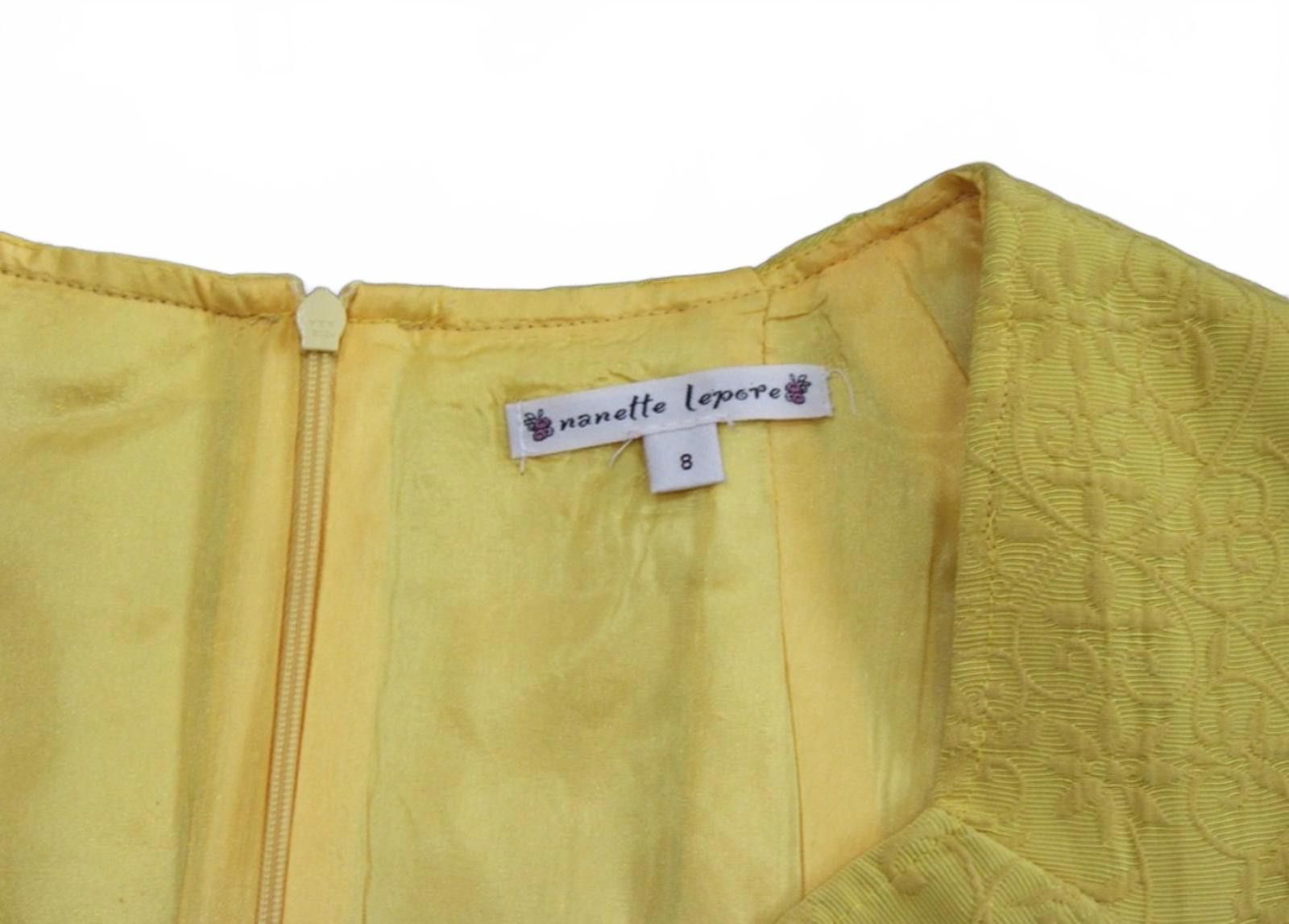 Other Nanette Lapore Yellow Floral Patterned Cap Sleeve Dress sz 8 Size M / US 6-8 / IT 42-44 - 6 Thumbnail