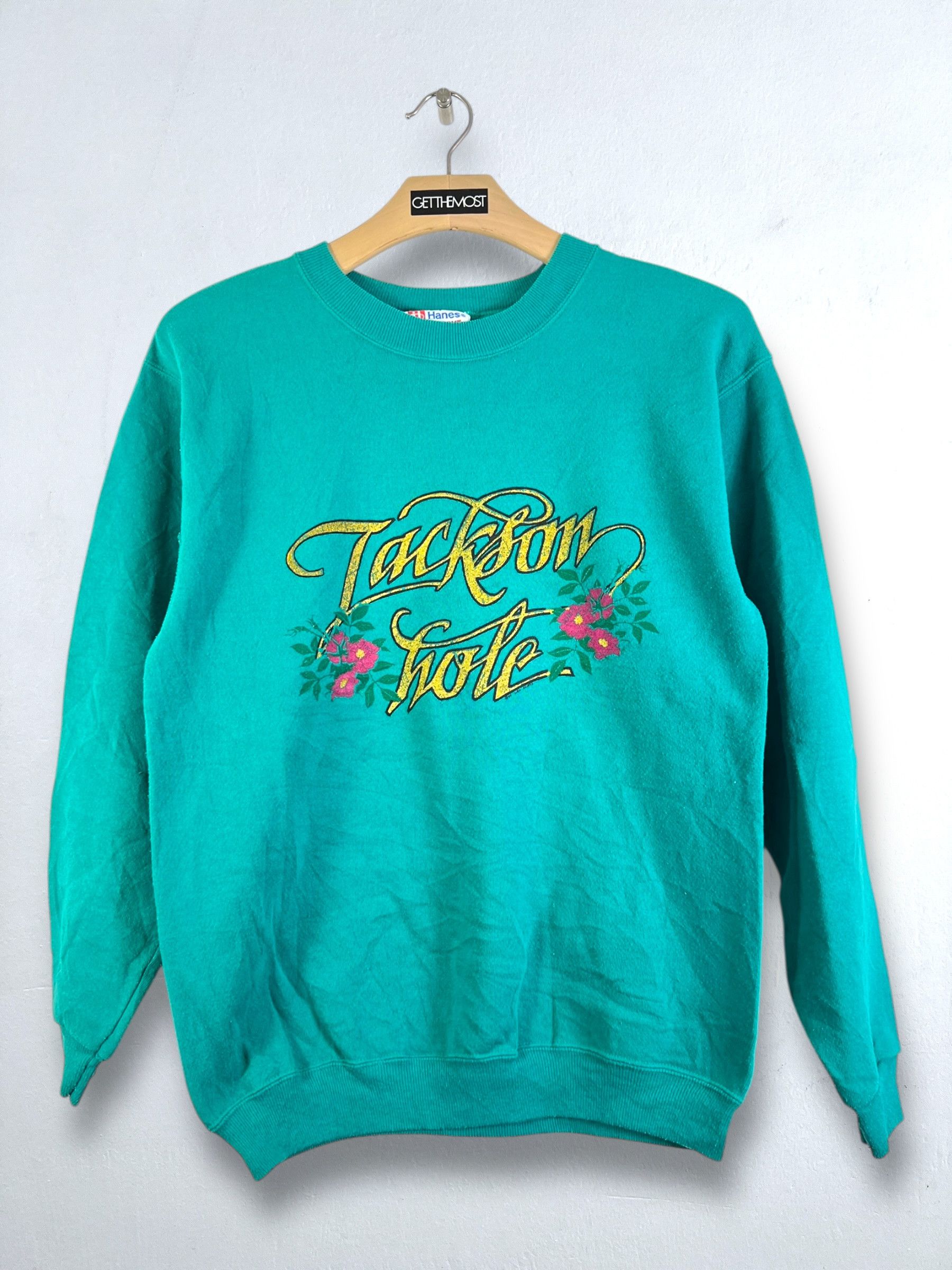 Vintage No.5123 VTG 90s Jackson Hole Souvenir Graphic Sweatshirt (S) Size US S / EU 44-46 / 1 - 1 Thumbnail