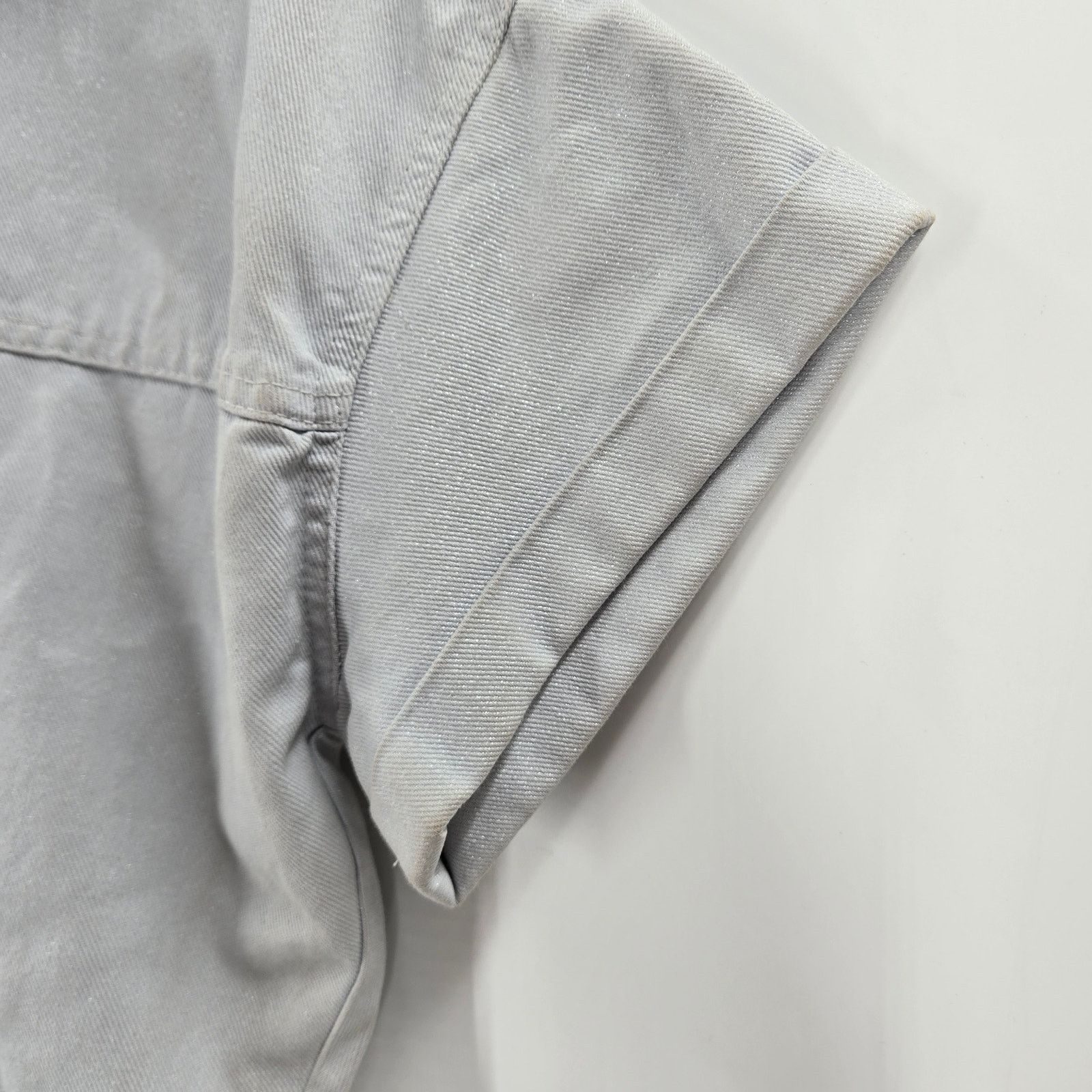 Zara NWT Zara Collared Denim Metallic Blue/Silver Romper Size M Size 30" / US 8 / IT 44 - 8 Thumbnail