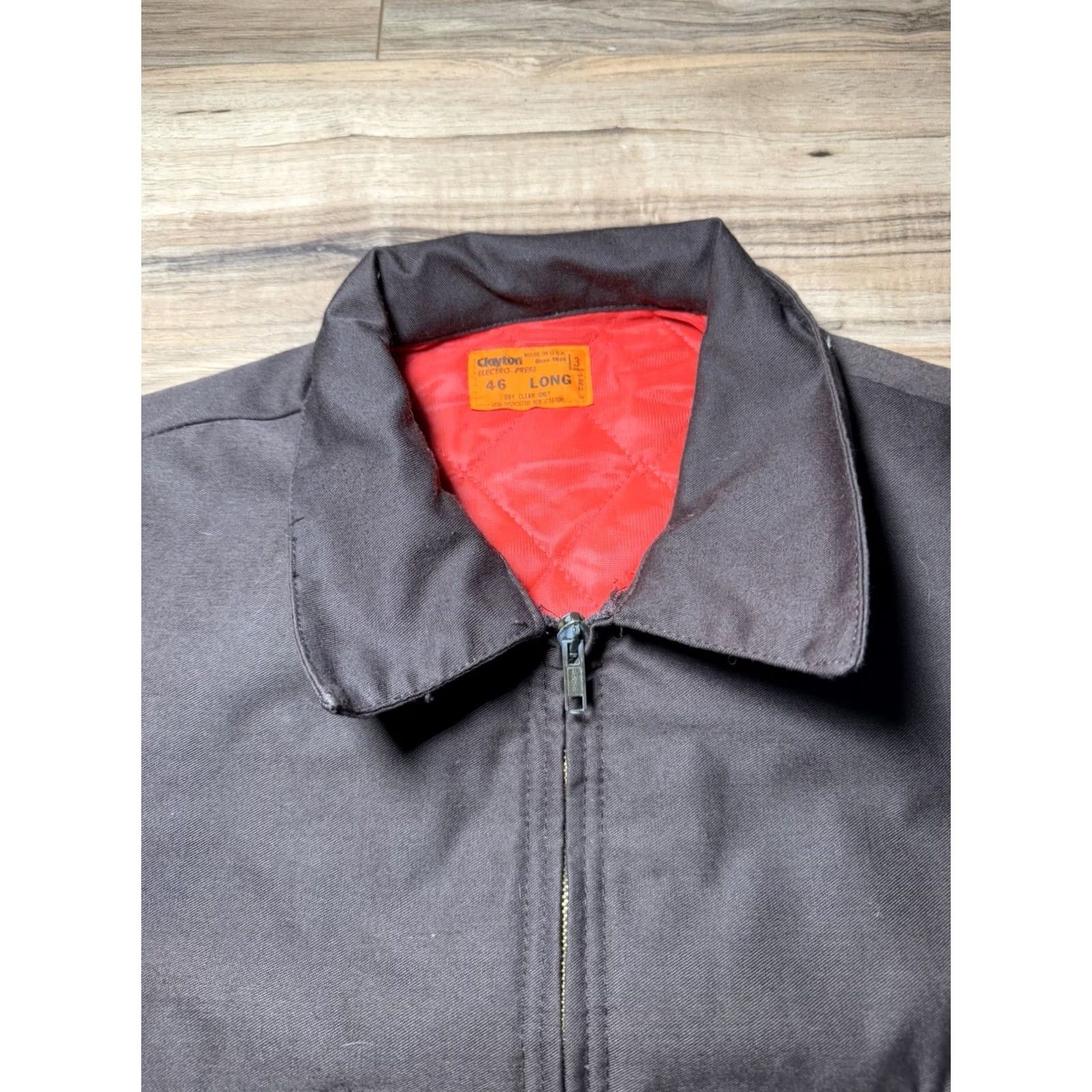 Vintage VINTAGE Clayton Work Jacket XL Long Brown Trucking 70s 80s Canvas Mens Size US XL / EU 56 / 4 - 4 Thumbnail