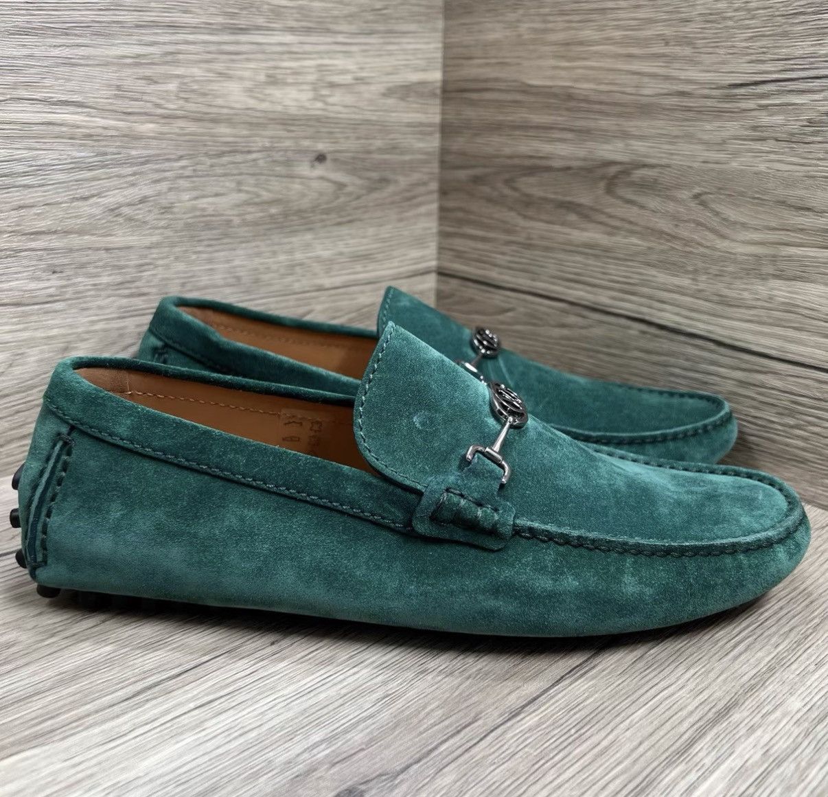 Louis Vuitton LV Louis Vuitton Porto Vecchio Green Circle Logo Loafers J41 Size US 7.5 / EU 40-41 - 3 Thumbnail