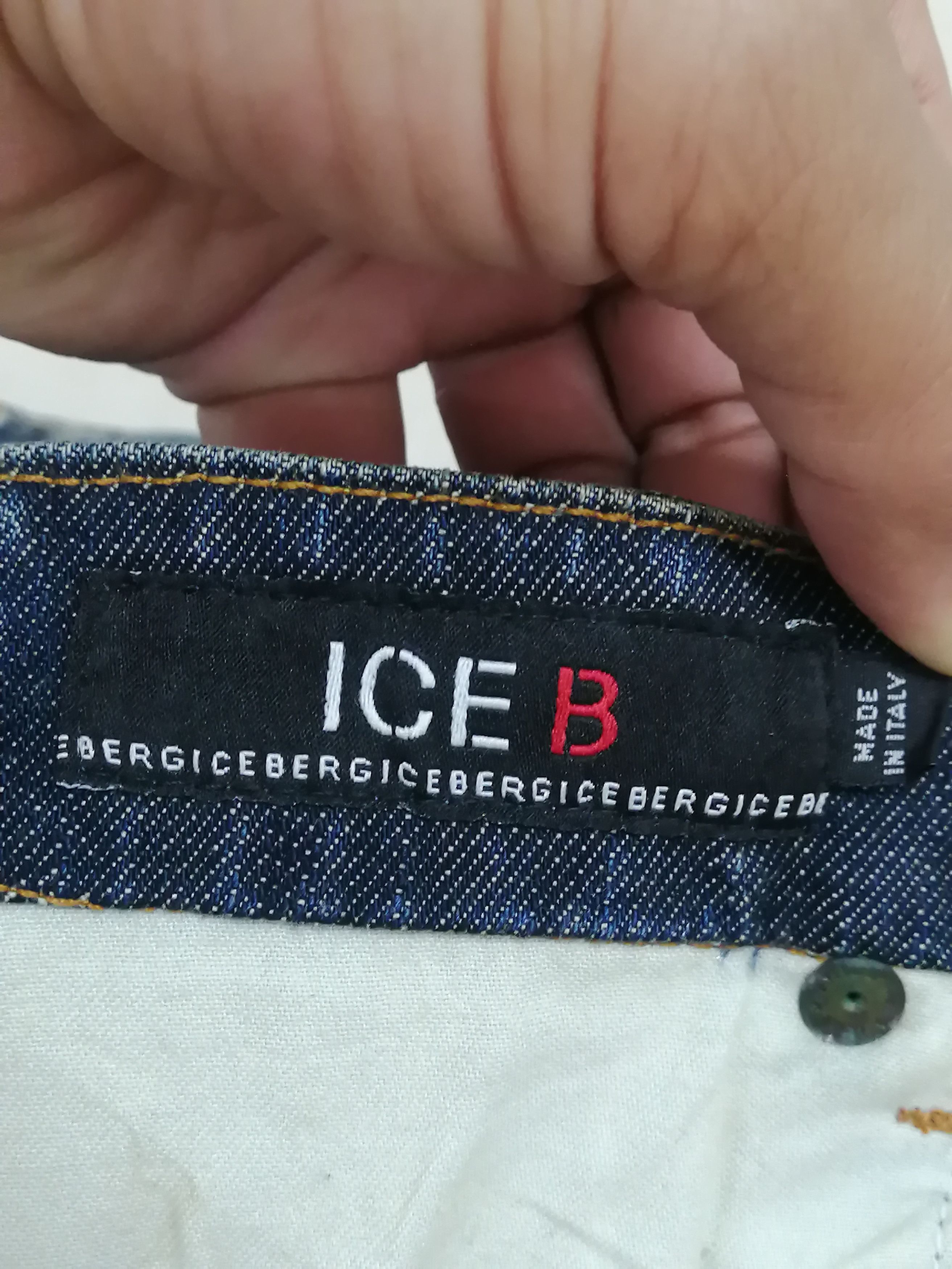 Iceberg Rare Vtg ICEBERG with diamond patch & flower embroidered Size US 28 / EU 44 - 14 Thumbnail