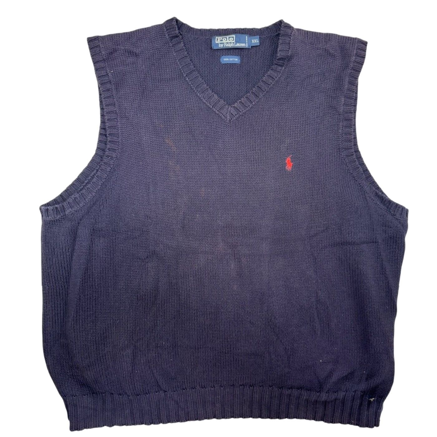 Polo Ralph Lauren Polo Ralph Lauren V Neck Sweater Vest Mens Navy Size XL XXL Cotton Size US XXL / EU 58 / 5 - 2 Thumbnail