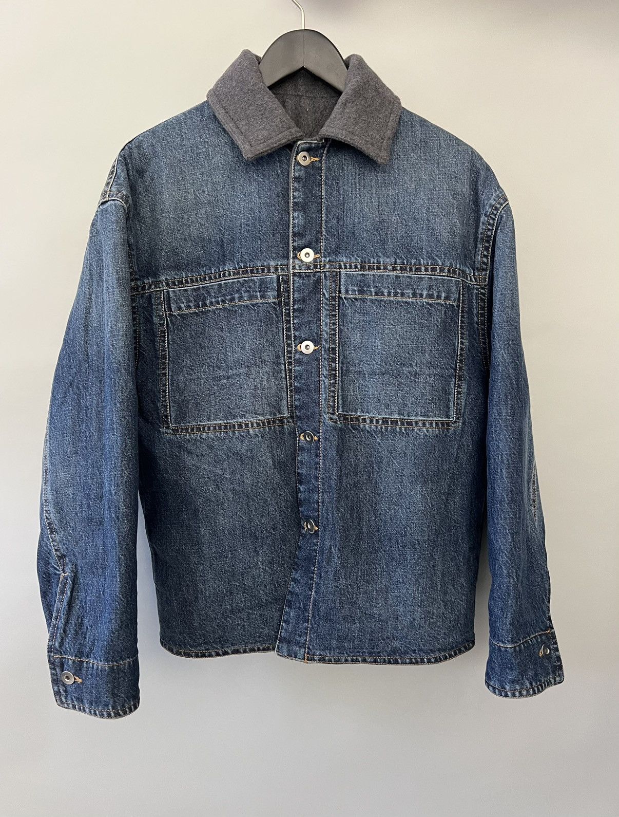 Bottega Veneta Bottega Veneta Reversible Wool Denim Jacket Size US S / EU 44-46 / 1 - 1 Thumbnail