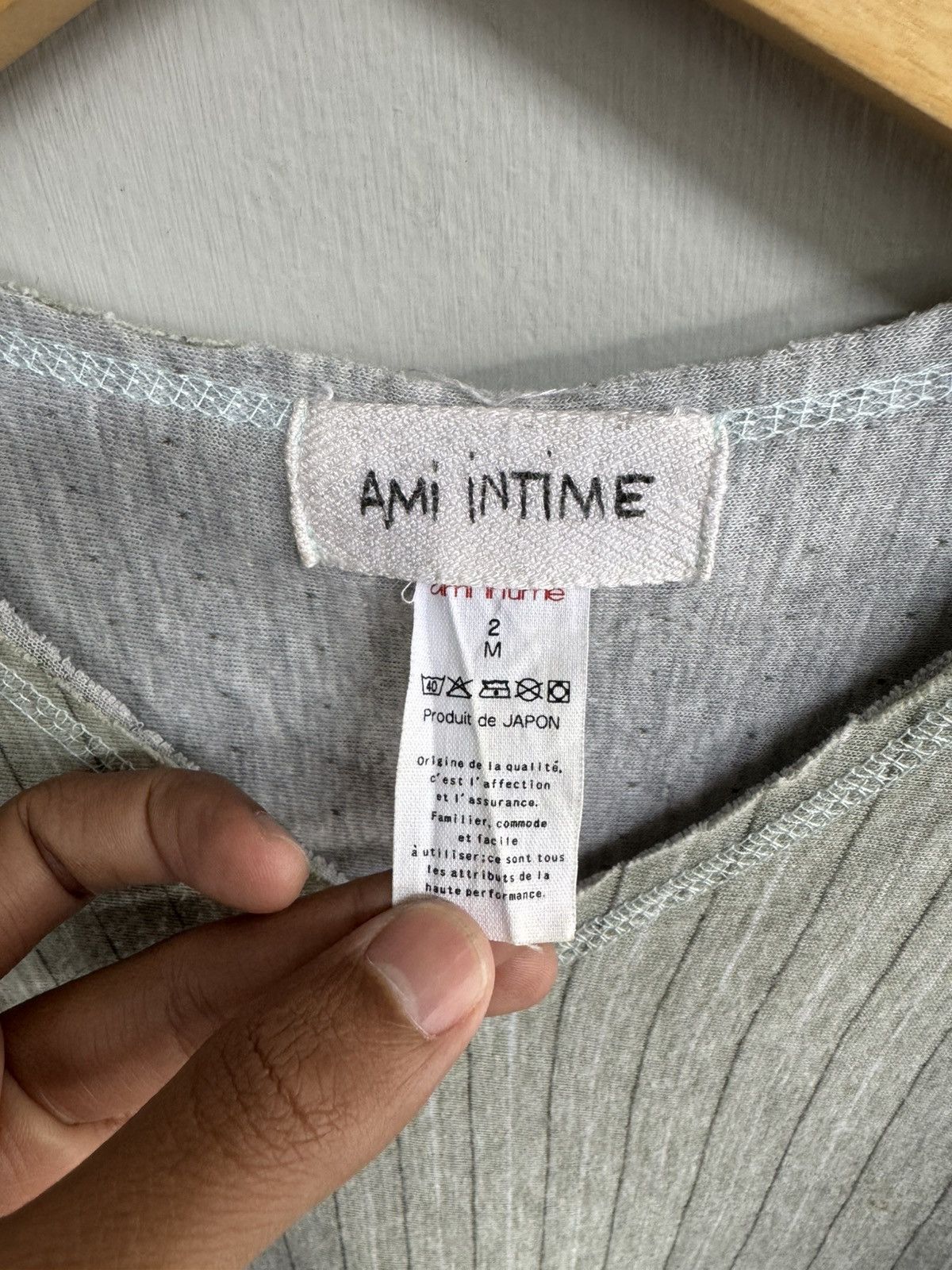 Japanese Brand JAPANESE STYLE BY AMI INTIME STRIPE V NECK SHIRT Size US M / EU 48-50 / 2 - 5 Thumbnail