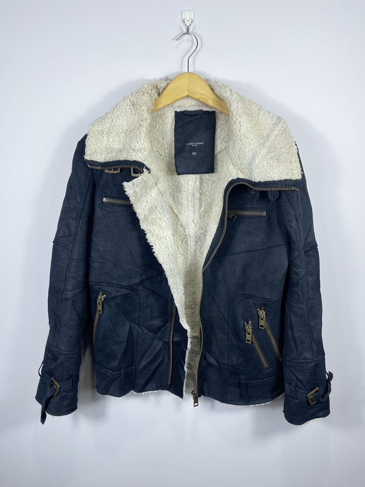 Codes Combine Raccoon fur collar biker jacket by codes combine Size US L / EU 52-54 / 3 - 2 Thumbnail