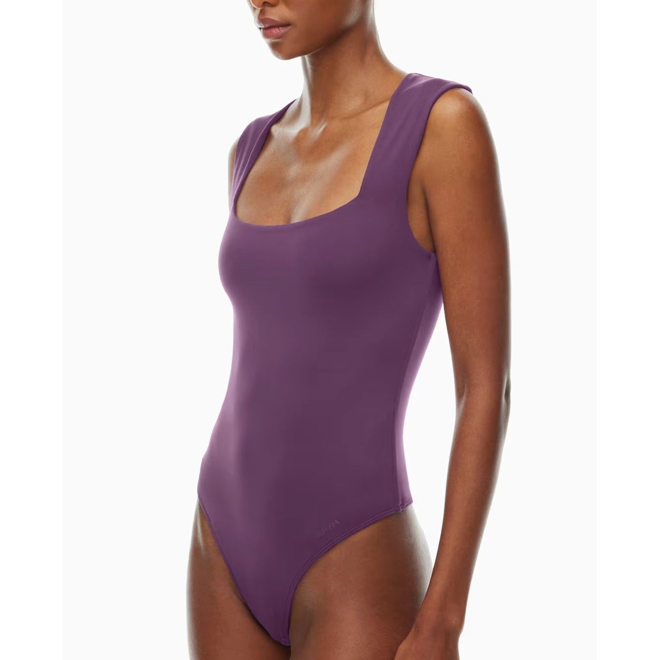 Aritzia NEW Aritzia Contour Esteem Square Neck Bodysuit Top Purple M Size M / US 6-8 / IT 42-44 - 7 Thumbnail