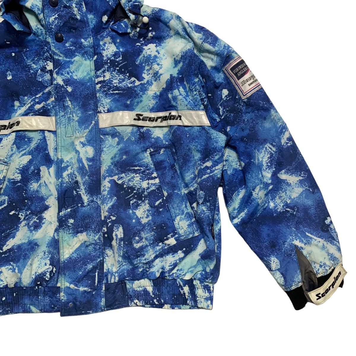 Japanese Brand Scorpion Shimano Tie Dye Skiwear Jacket Size US L / EU 52-54 / 3 - 3 Thumbnail