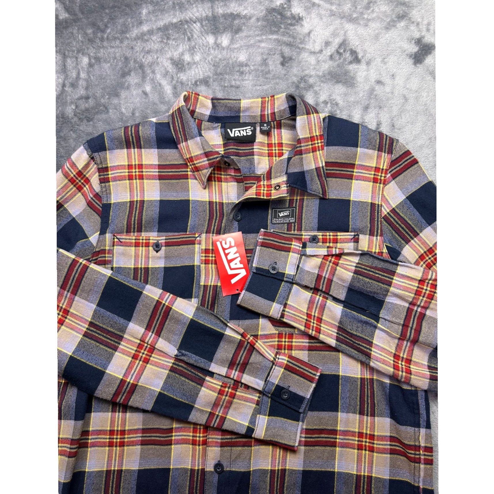 Vans VANS Mens Plaid Flannel Shirt Button-Up Chest Pockets Multicolor Casual Hipster Skateboarding Grunge Fall Winter Spring Small N/A Size US S / EU 44-46 / 1 - 6 Thumbnail