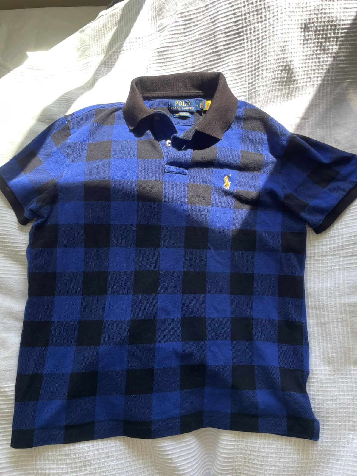 Polo Ralph Lauren Plaid blue black Polo ralph lauren polo shirt🔷◼️ Size US M / EU 48-50 / 2 - 1 Thumbnail