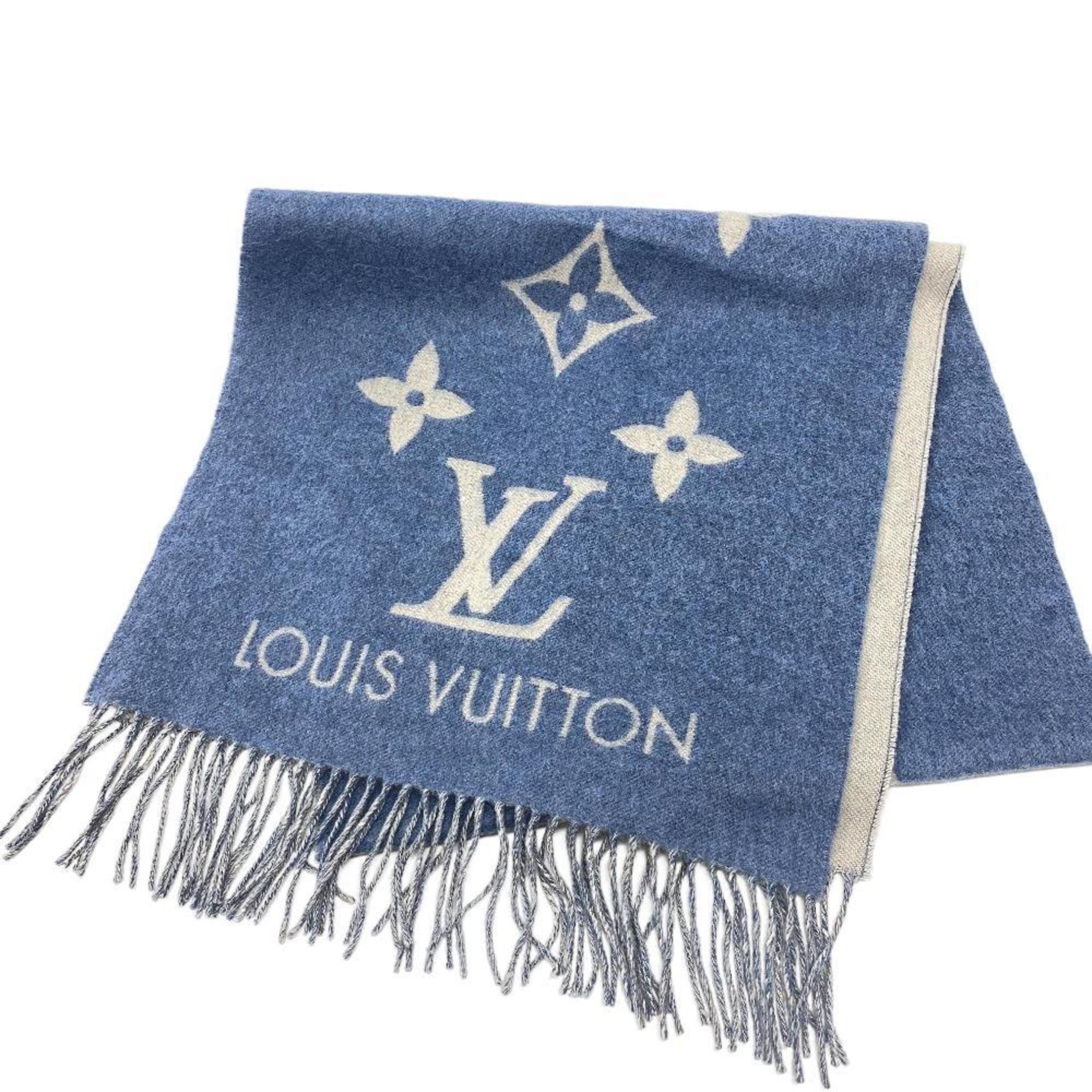 image of Louis Vuitton M75704 Echarpe Reykjavik Scarf Grey Women's Z0006076 in Blue