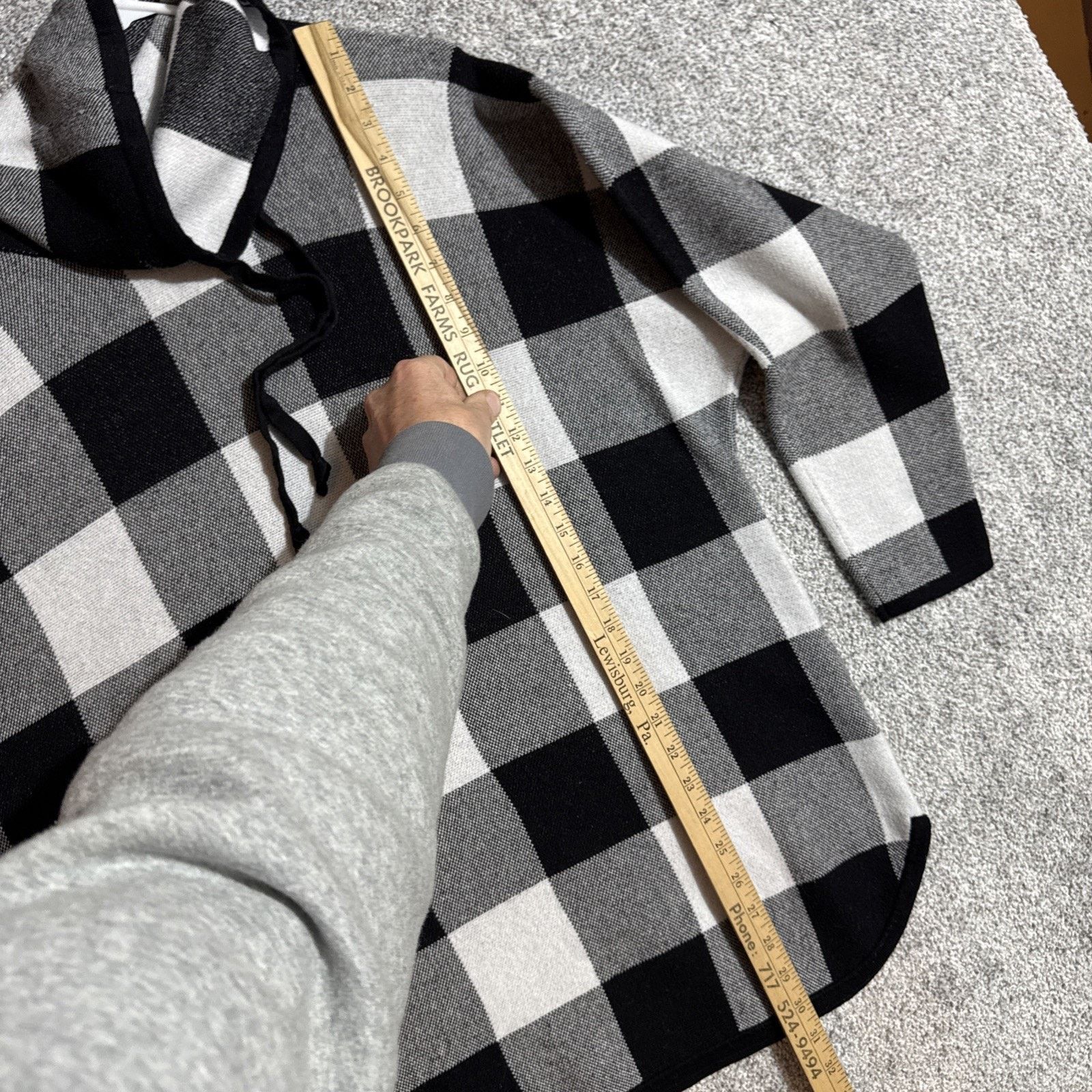 Other Buffalo Plaid Cowl Neck Tunic Sweater Womens 1X Plus Grunge Size XL / US 12-14 / IT 48-50 - 2 Thumbnail