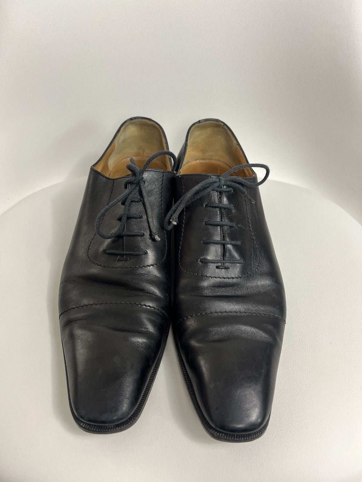 Gucci × Vintage Gucci Leather Oxford Dress Lace-Up Shoes Cap Toe Derby US 10 Size US 10 / EU 43 - 17 Thumbnail