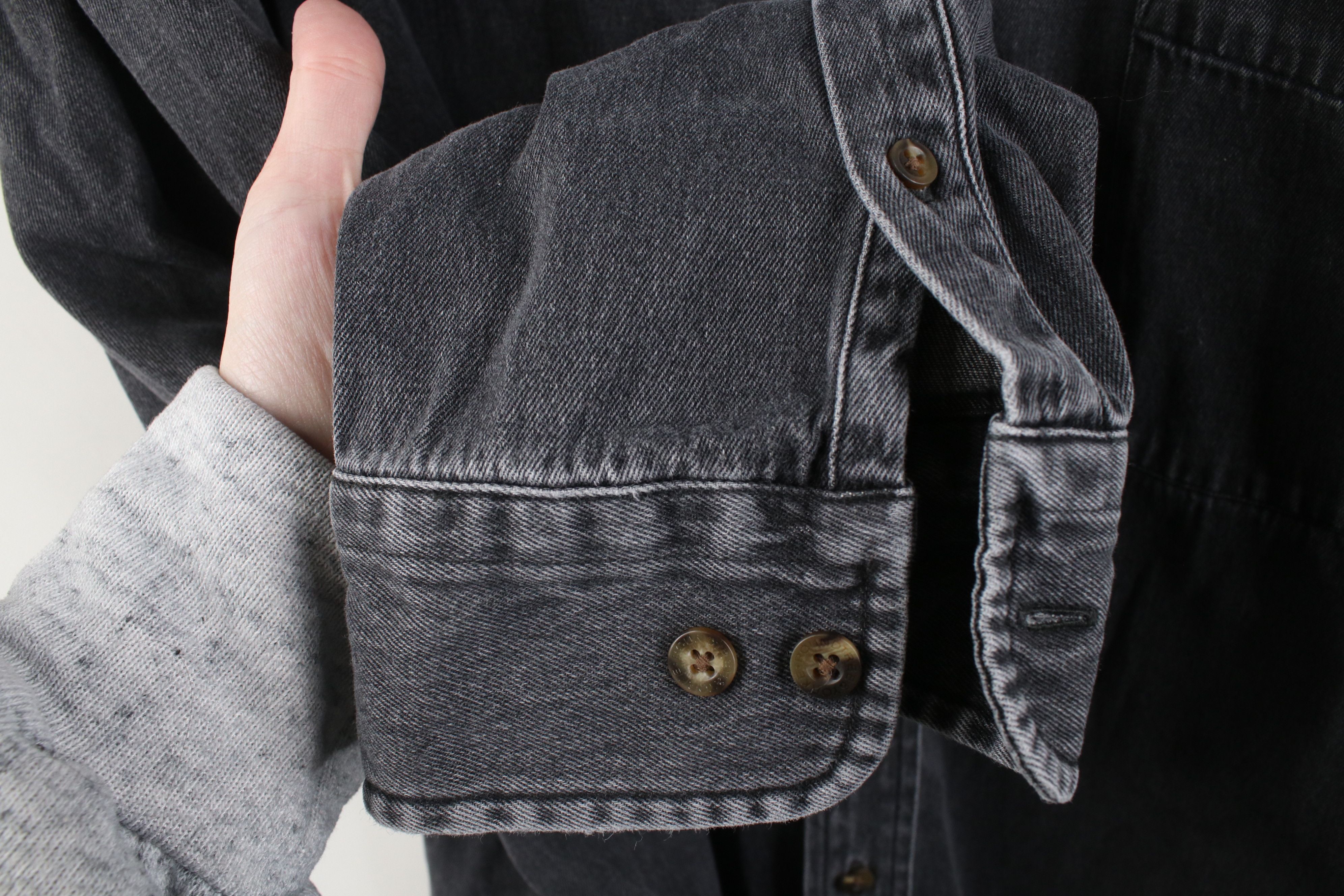 Vintage Vintage 90s Streetwear Denim Collared Button Down Shirt Size US XXL / EU 58 / 5 - 9 Thumbnail