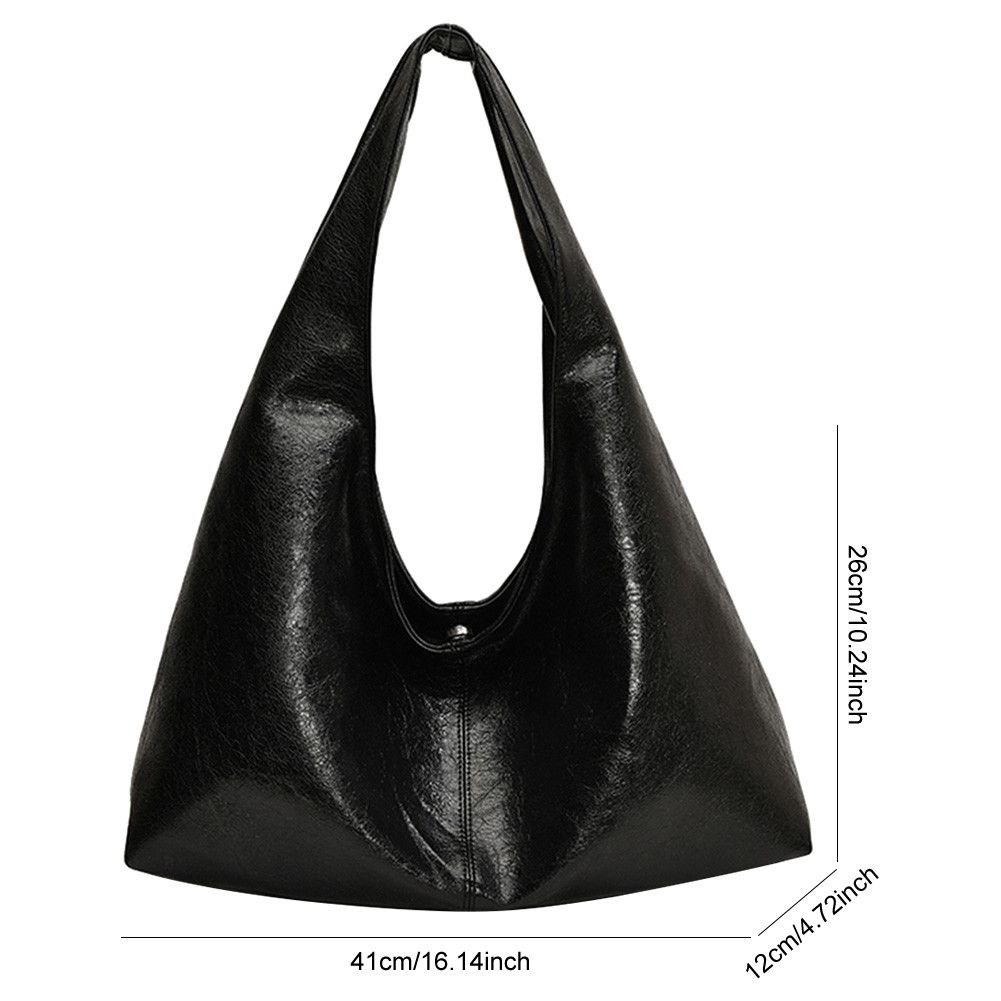 The Unbranded Brand Vintage Hobo Black Handbag Size ONE SIZE - 6 Thumbnail
