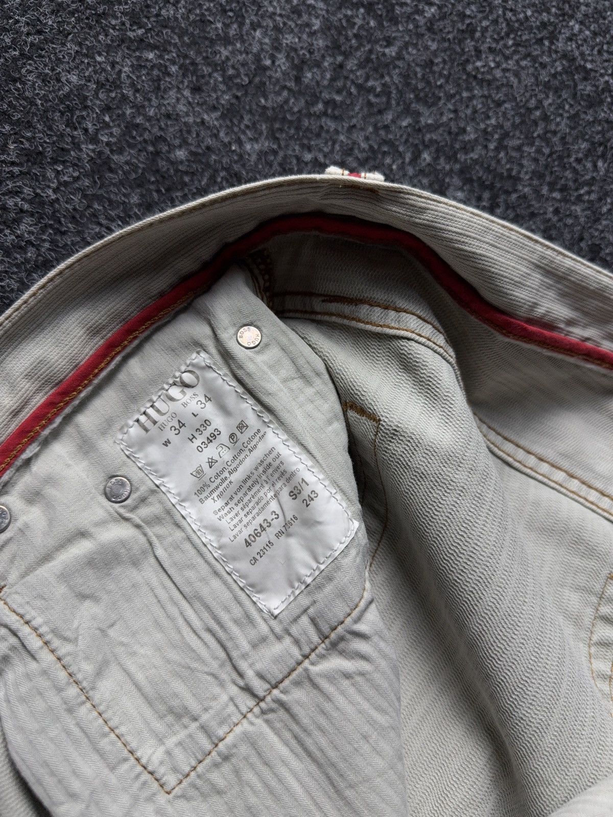Hugo Boss Luxury 90s Retro Y2K Vintage HUGO BOSS Ivory Jeans Straight Size US 34 / EU 50 - 9 Thumbnail
