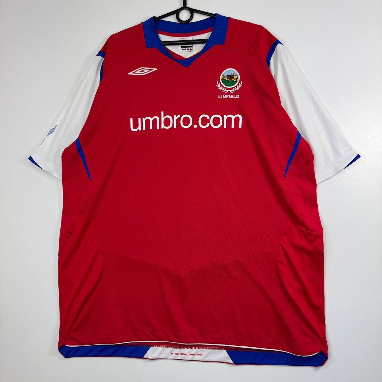 Umbro Linfield FC Umbro Home Shirt Red White Mens Size 3XL Size US XXL / EU 58 / 5 - 1 Thumbnail