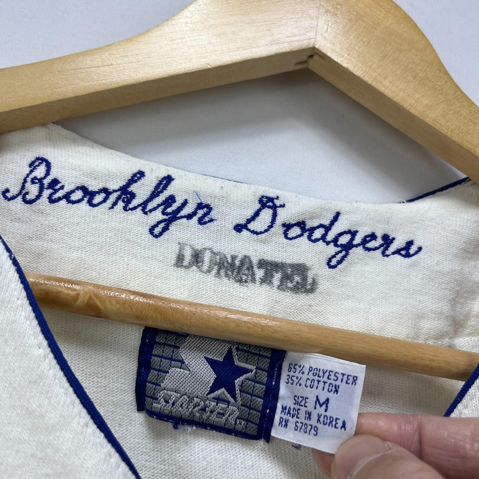 Starter Starter Vintage MLB Brooklyn Dodgers 1955 Jersey Medium Size ONE SIZE - 7 Thumbnail