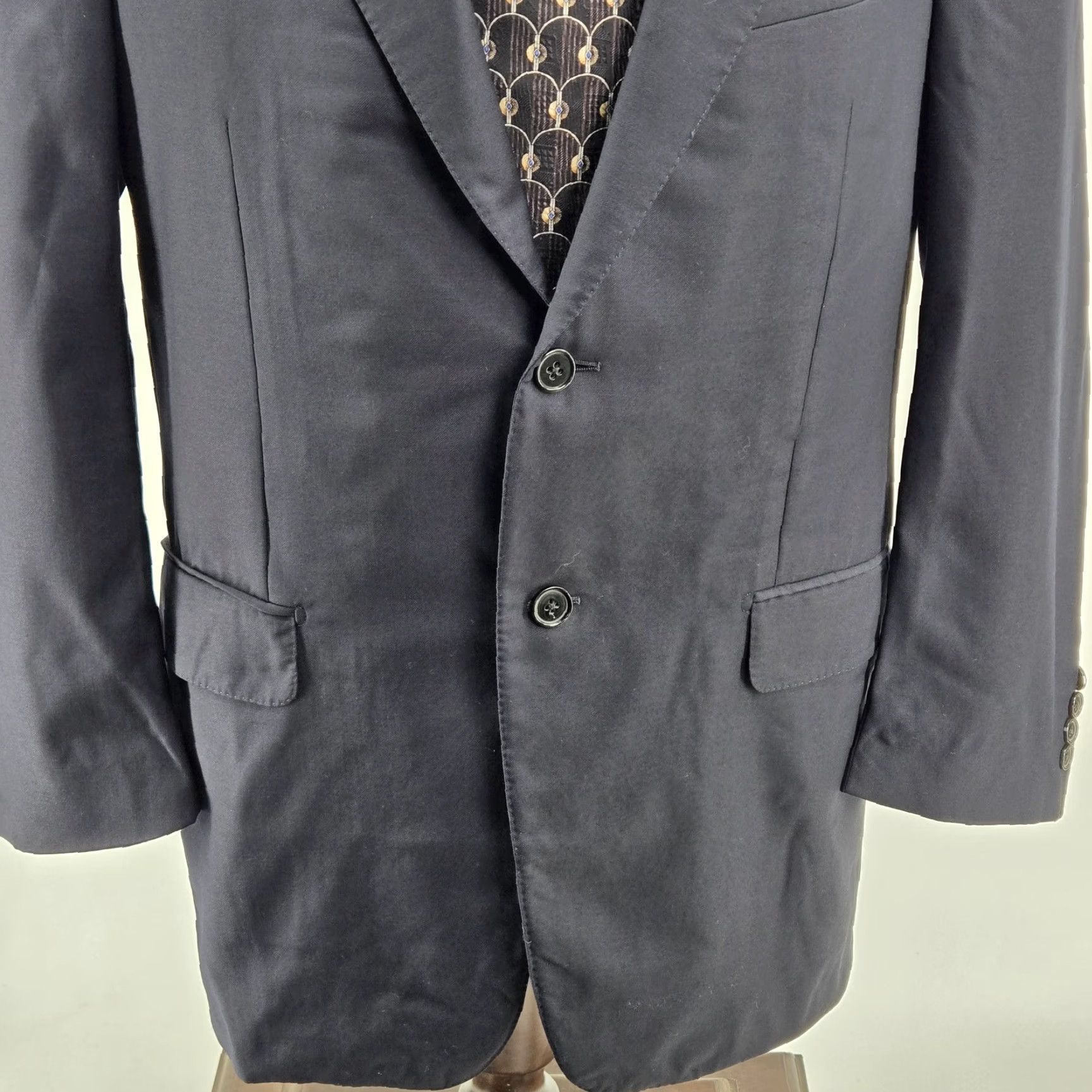 Ermenegildo Zegna Ermenegildo Zegna Navy Blue Wool Blazer 54R Two-Button Notch Lapel Mens Sport Coat 2 Piece Blazer Cupro Lined Wool/Cupro/Viscose Size 54R - 4 Thumbnail