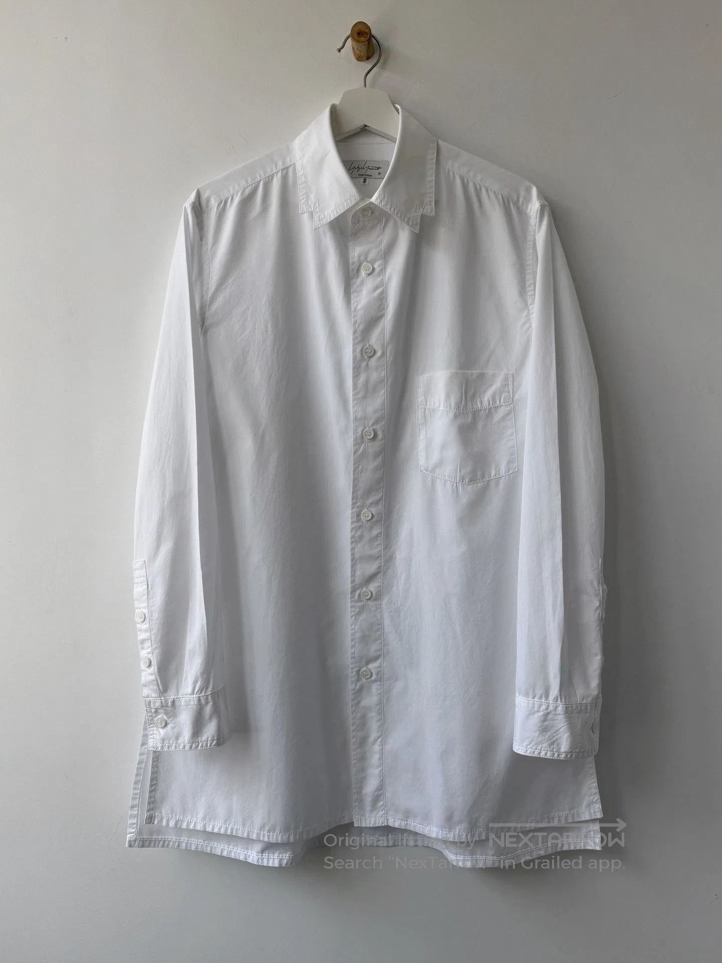 Yohji Yamamoto Yohji Yamamoto 21AW Asymmetric Collar Shirt. Size US M / EU 48-50 / 2 - 1 Thumbnail