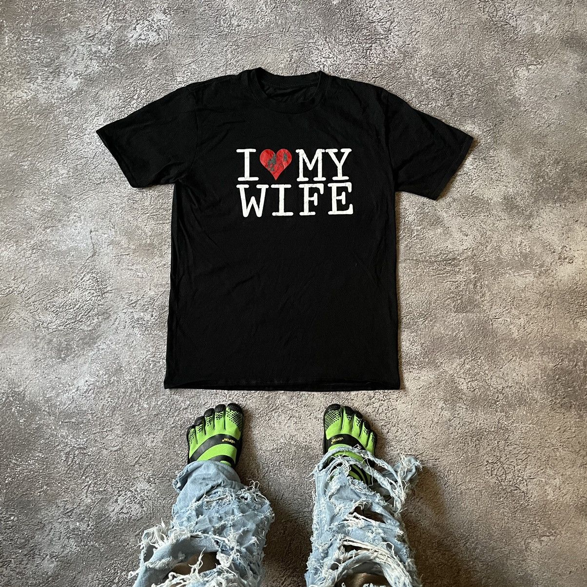 Vintage Vintage Y2K Black Graphic Slogan Tee I Love My Wife Slim M Size US M / EU 48-50 / 2 - 1 Thumbnail