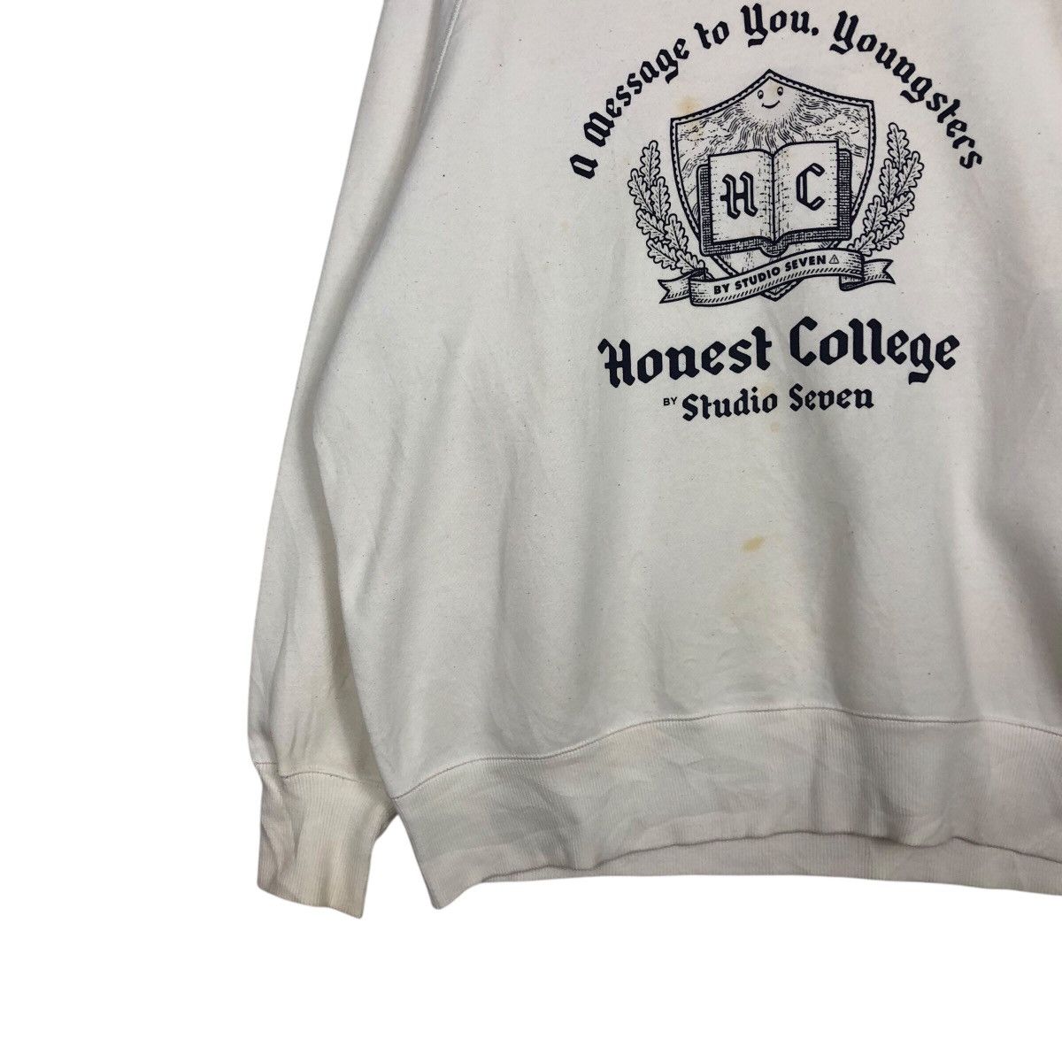 GU 📌Vintage Sweatshirt Honest College Studio Seven Big Logo Size US L / EU 52-54 / 3 - 5 Thumbnail