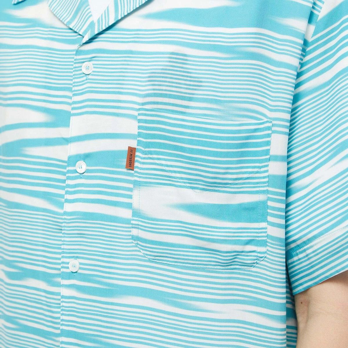 Missoni o1y0225 Striped Shirt in Blue/White Size US M / EU 48-50 / 2 - 2 Thumbnail