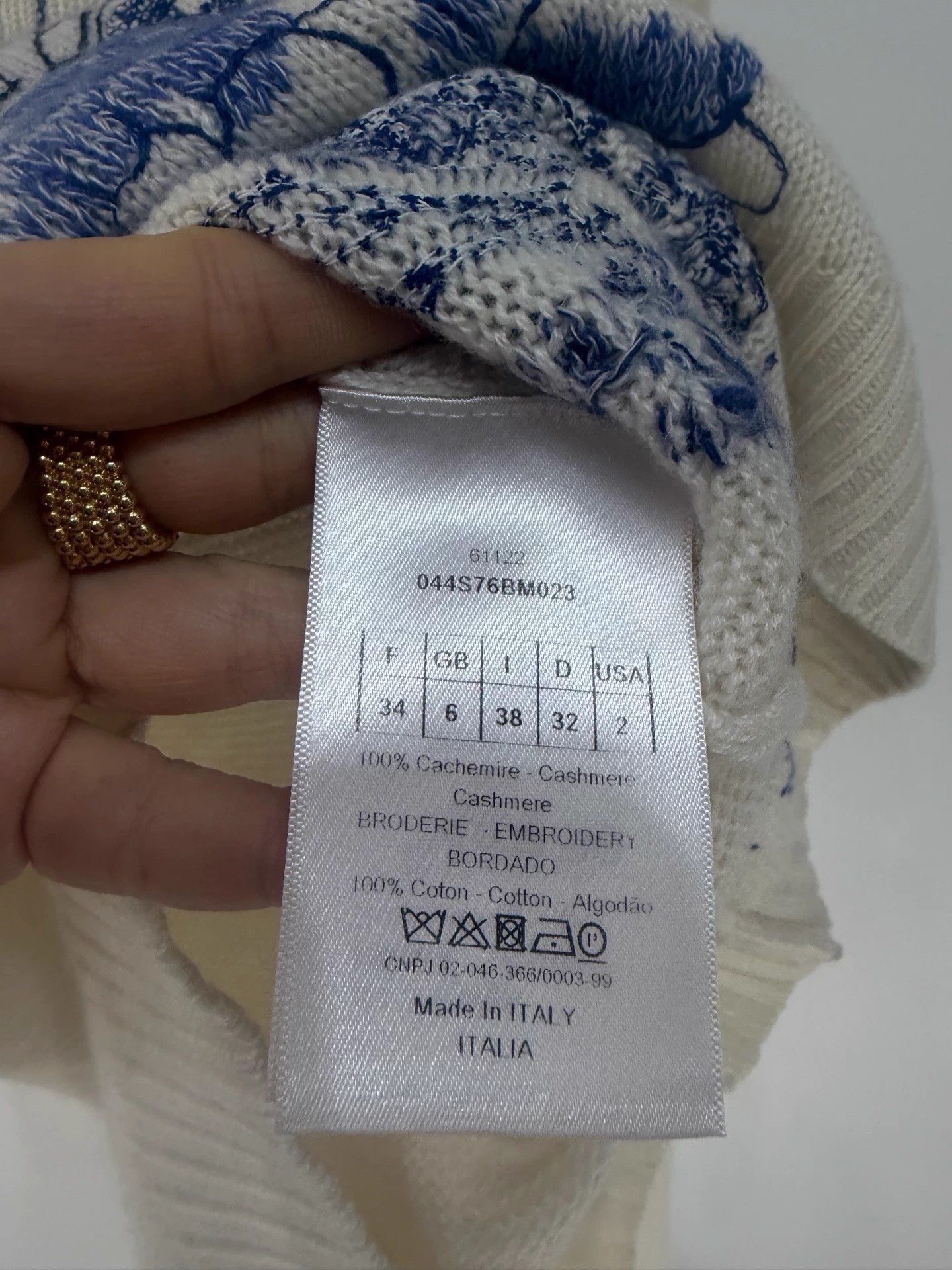 Dior Dior World Tour Embroidered Cashmere Knit FR34 99New Size XS / US 0-2 / IT 36-38 - 4 Thumbnail
