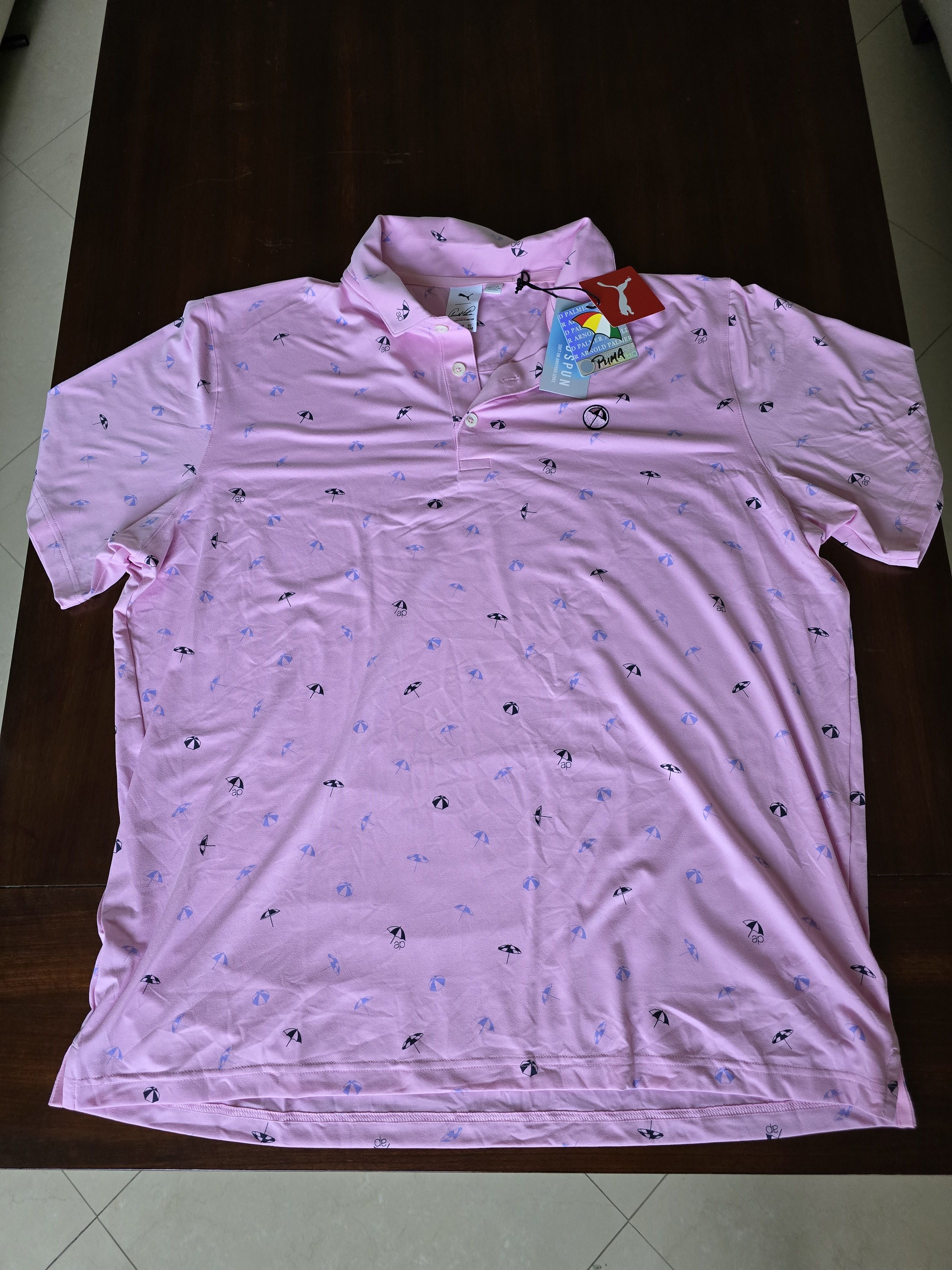 Puma Arnold Palmer Puma Polo Cloudspun Tech Size XL Pink Umbrella Size US XL / EU 56 / 4 - 1 Thumbnail