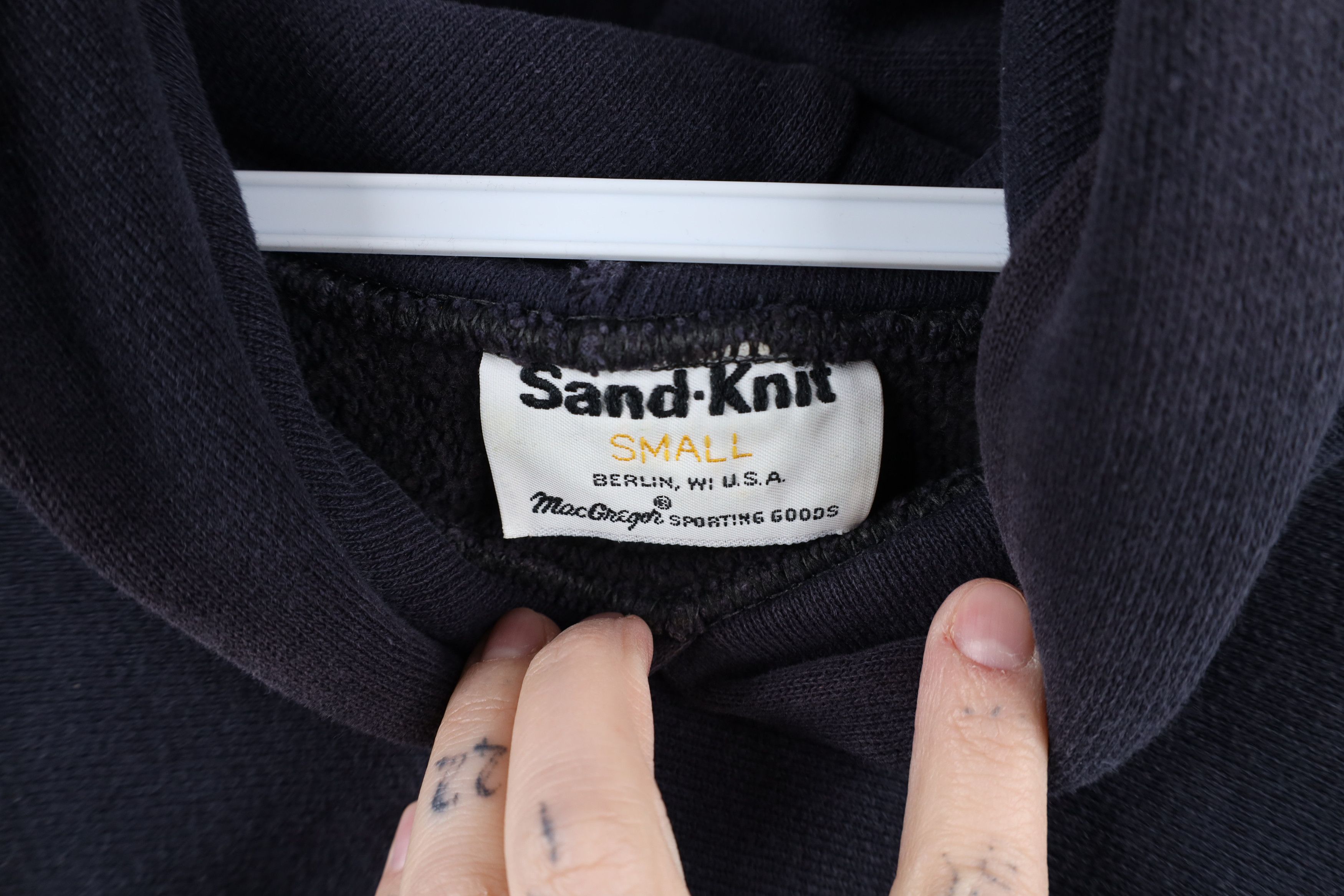 Vintage Vintage 70s 80s Sand Knit Basketball Reverse Weave Hoodie Size US S / EU 44-46 / 1 - 9 Thumbnail