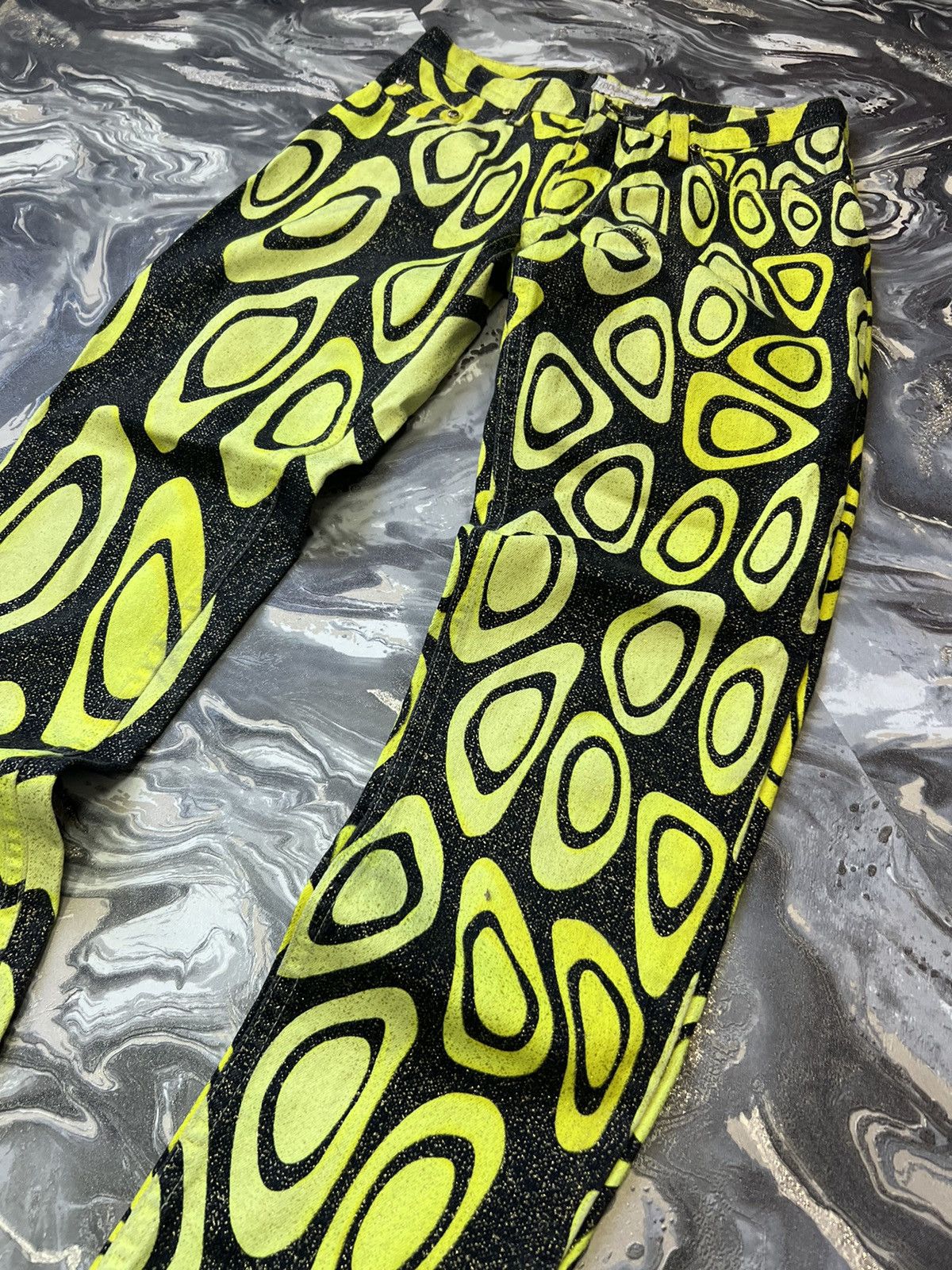 Roberto Cavalli Archive Roberto Cavalli Psychedelic Print Jeans Size 29" - 3 Thumbnail