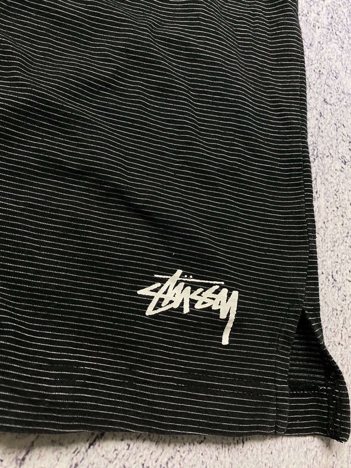 Stussy × Vintage Vintage Stussy Pocket Polo T-shirt Striped Rare Size US L / EU 52-54 / 3 - 5 Thumbnail
