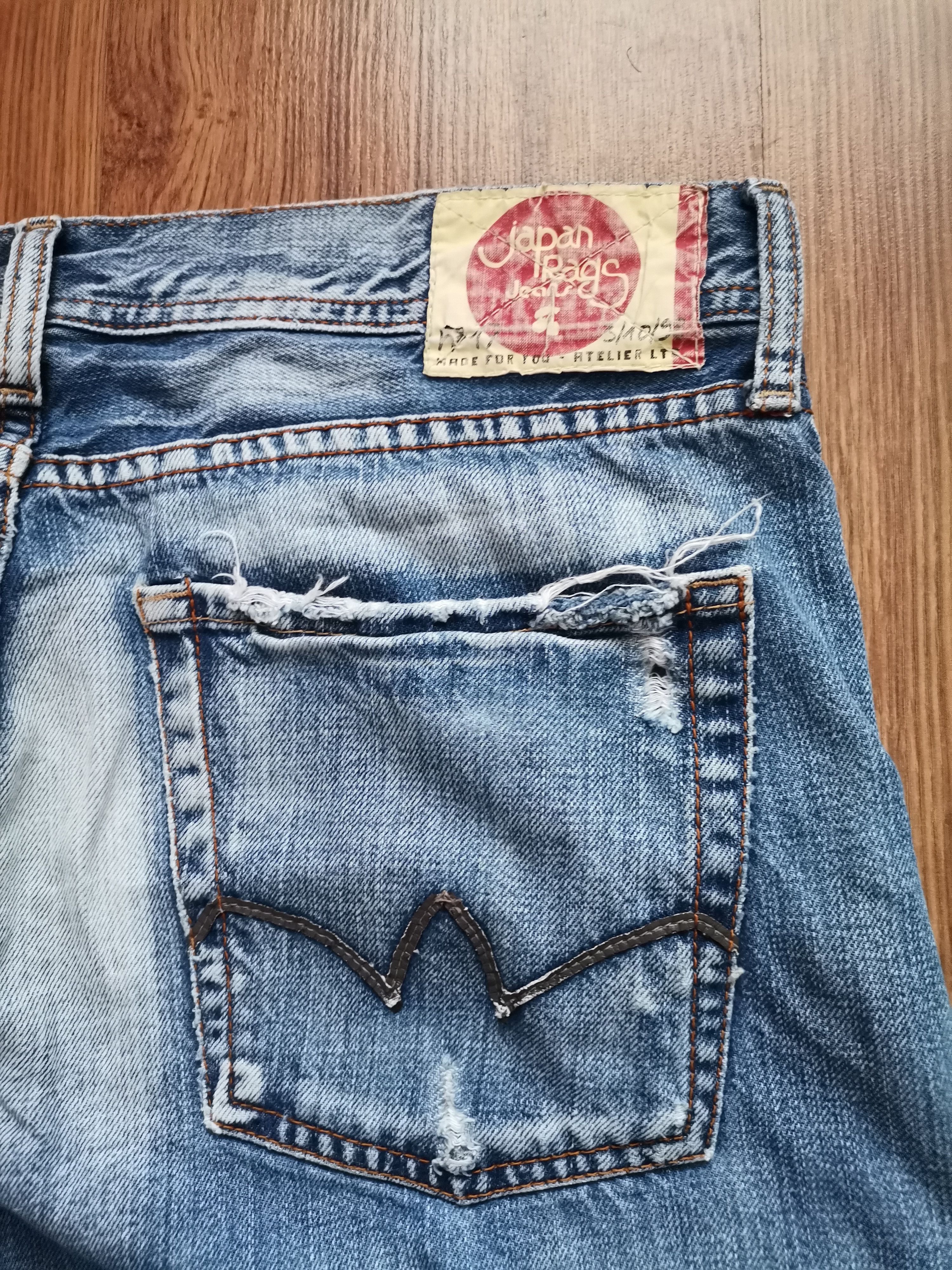 Japan Rags × Japanese Brand × Vintage Vintage Japan Rags Distressed Jeans Size US 34 / EU 50 - 5 Thumbnail
