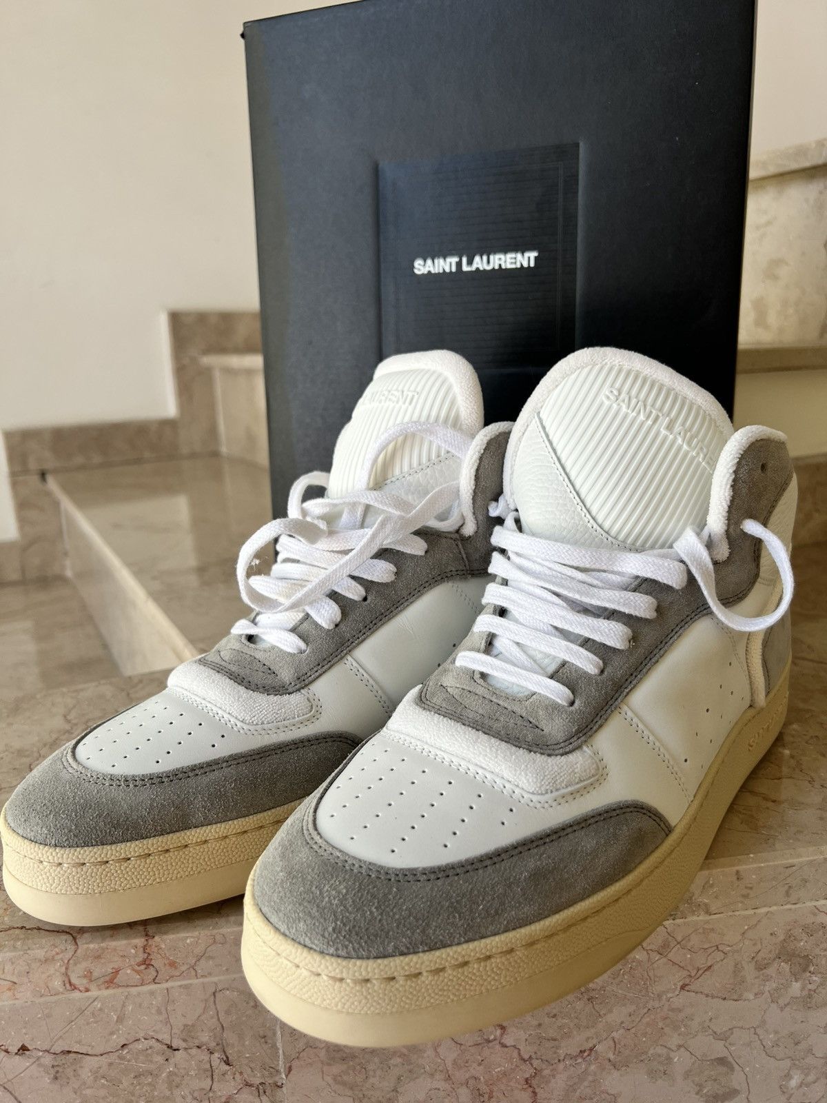 Saint Laurent Paris New Saint Laurent SL80 high top men sneakers IT43/US 10/UK 9 Size US 10 / EU 43 - 1 Thumbnail