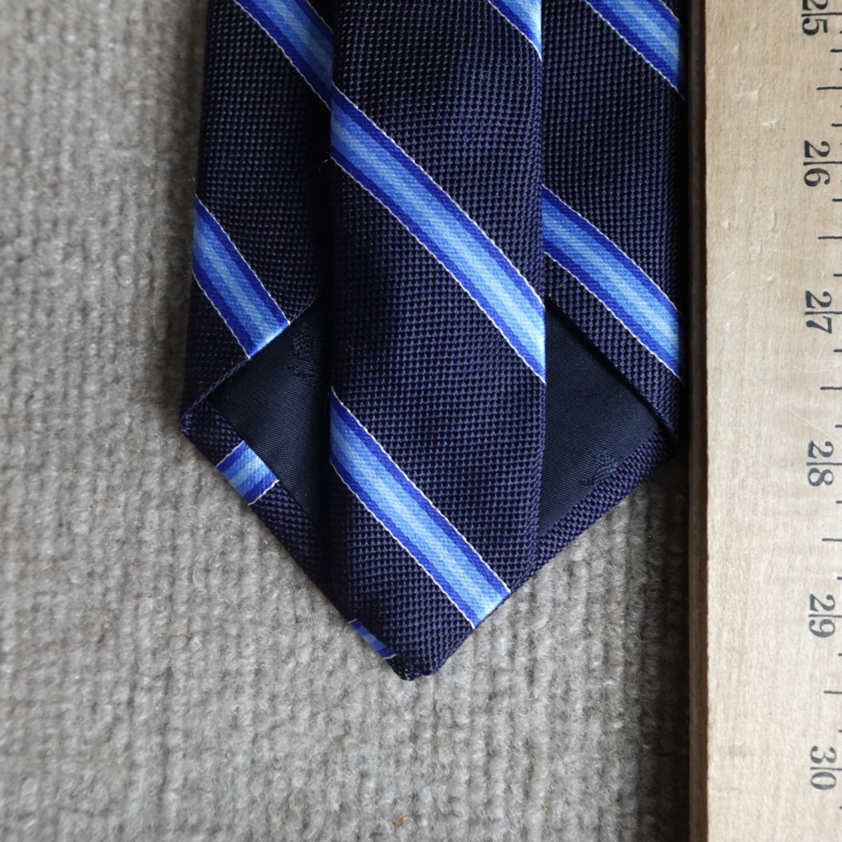 Brooks Brothers Brooks Brothers Tie Blue Striped Repp Regimental Silk Made in USA Size ONE SIZE - 4 Thumbnail
