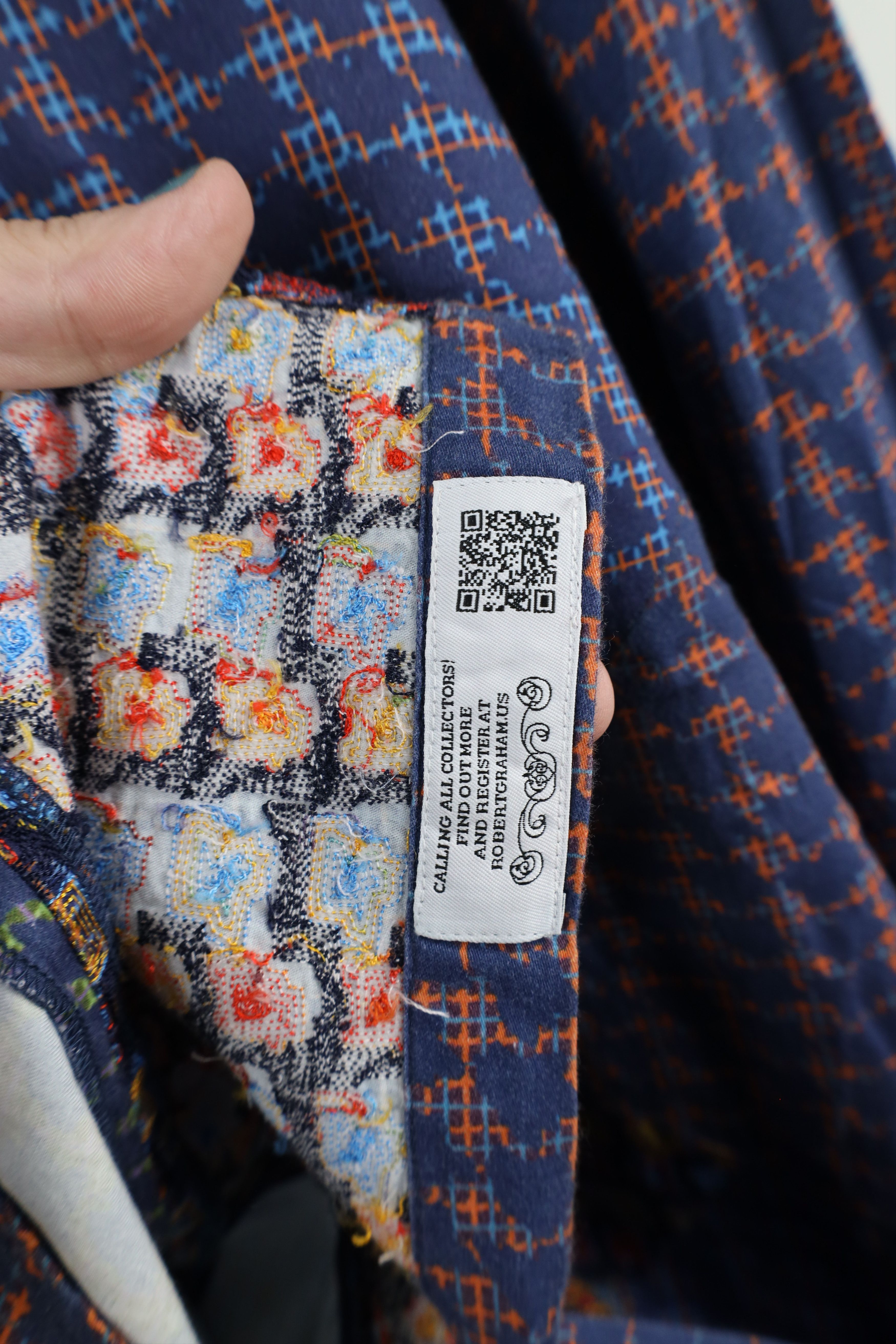 Robert Graham × Vintage Robert Graham Rainbow Patchwork Houndstooth Button Shirt Size US XXL / EU 58 / 5 - 15 Thumbnail