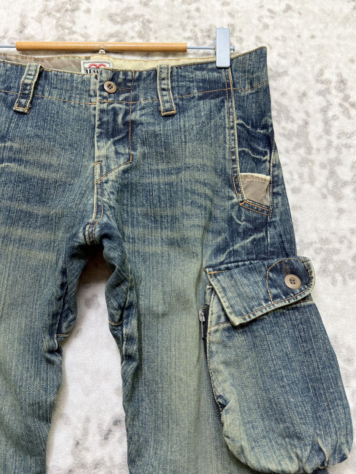 Le Grande Bleu (L.G.B.) TETTSUP Utility 3D Pocket Distressed Low Rise Skinny Cargo Size US 30 / EU 46 - 5 Thumbnail