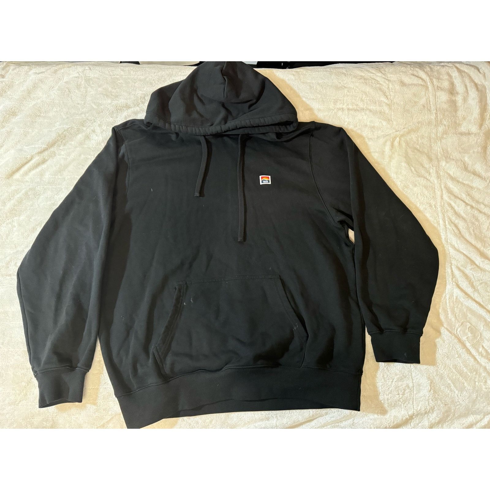 Unknown London WassupSummer Sunset Black Hooded Pullover Sweatshirt Size L Size US L / EU 52-54 / 3 - 5 Thumbnail