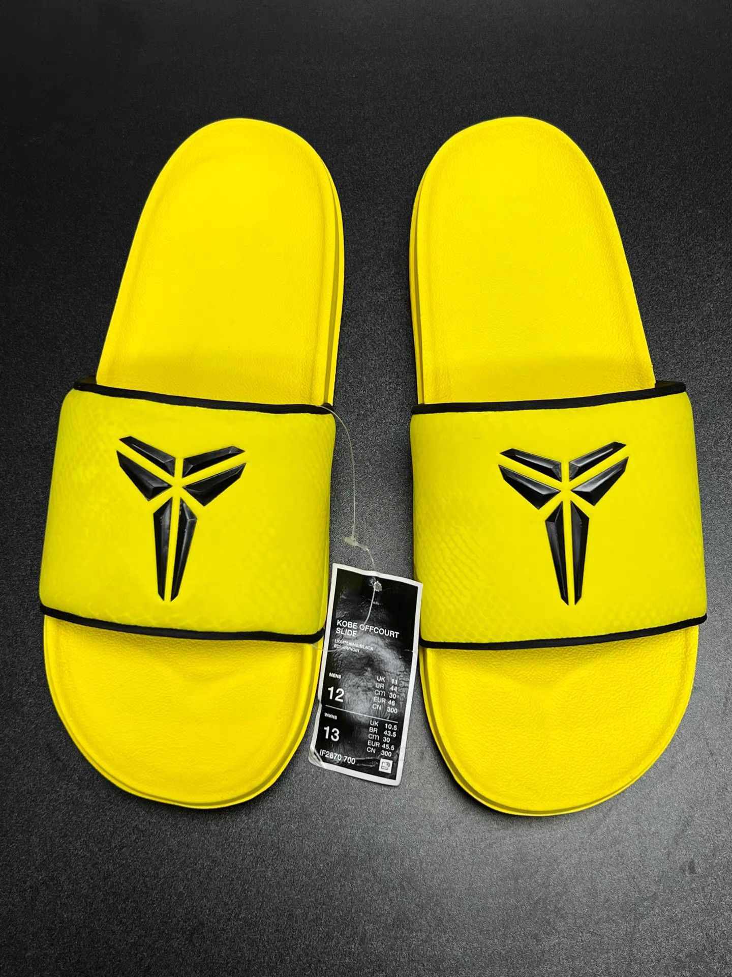Nike NIKE KOBE Slide Black & Yellow K15 Size US 13 / EU 46 - 3 Thumbnail