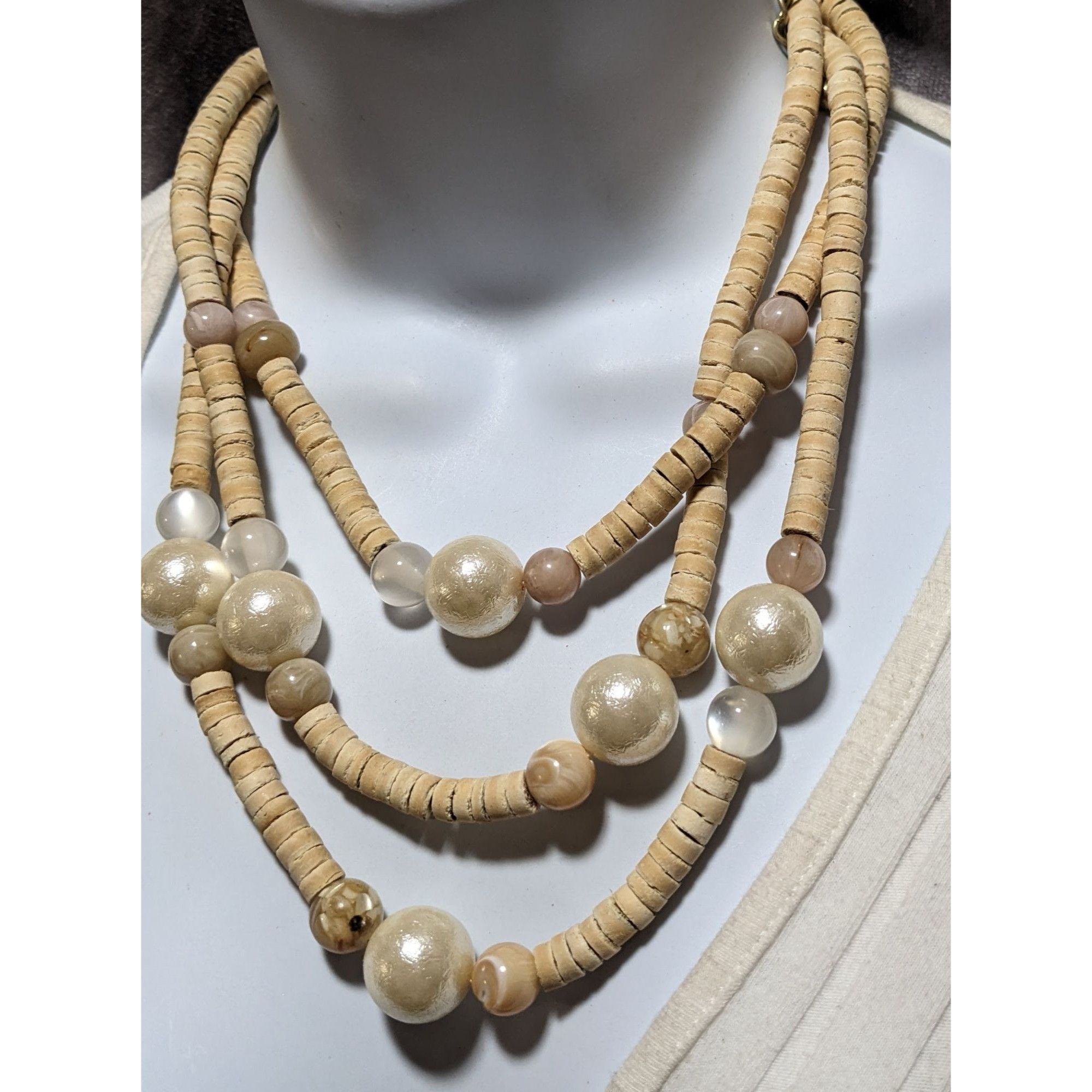 Chicos Chico's Wood Bubble Necklace Size ONE SIZE - 7 Thumbnail